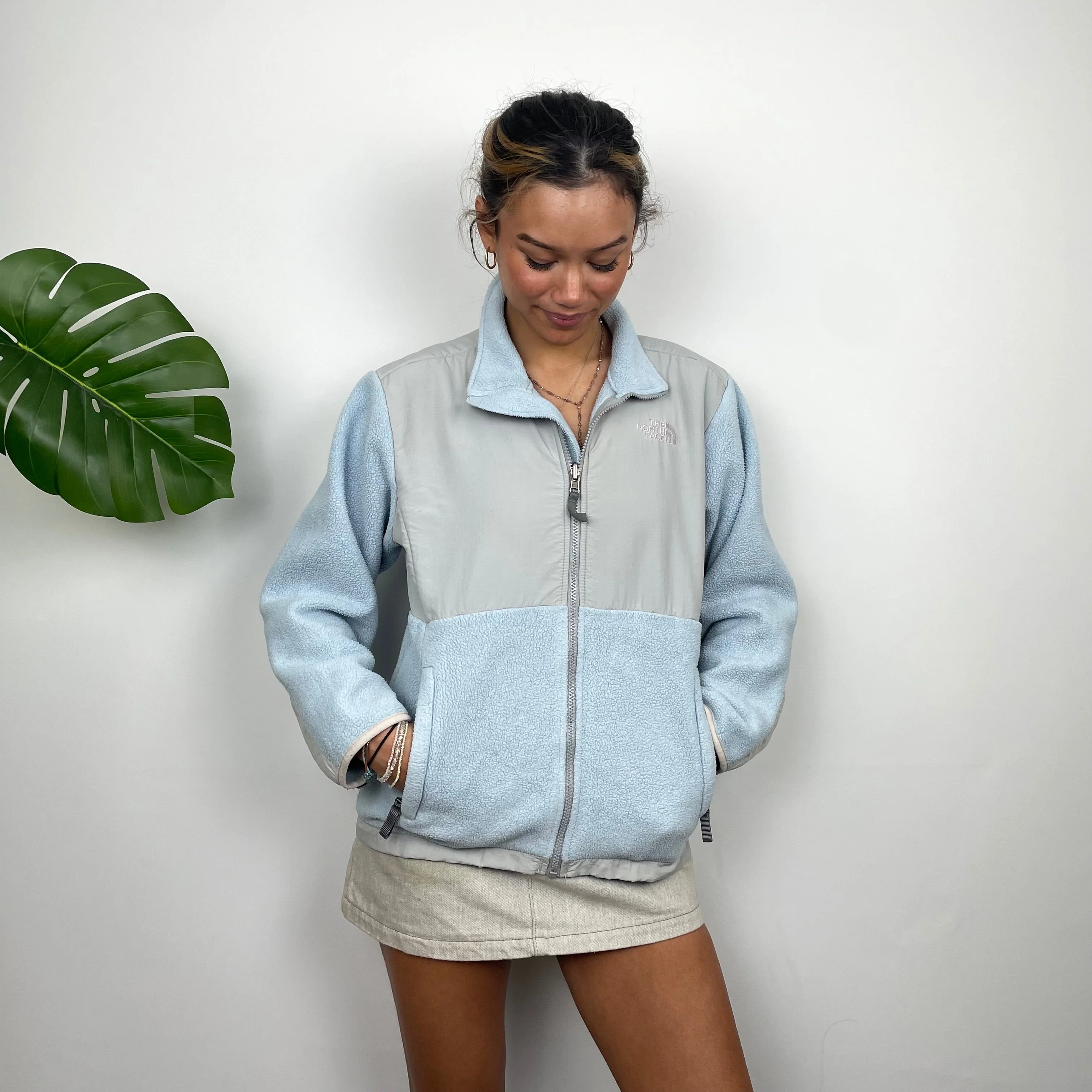 North Face Baby Blue Denali Teddy Bear Fleece Zip Up Jacket (S) - Image 3