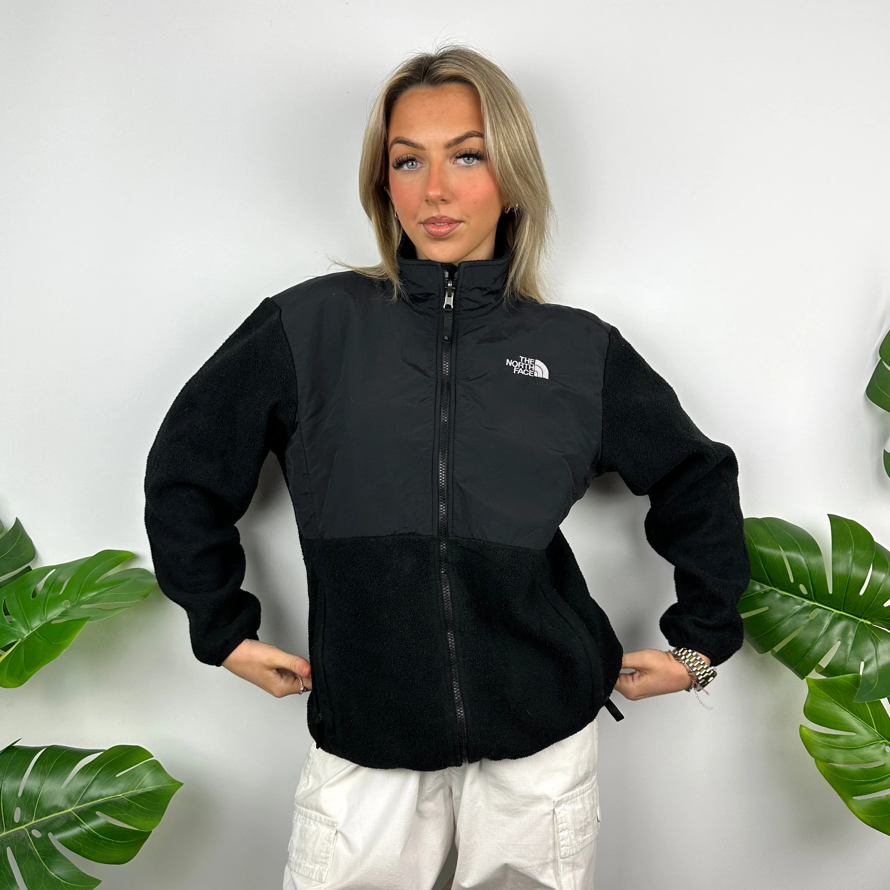 North Face Black Denali Teddy Bear Fleece Zip Up Jacket (M)