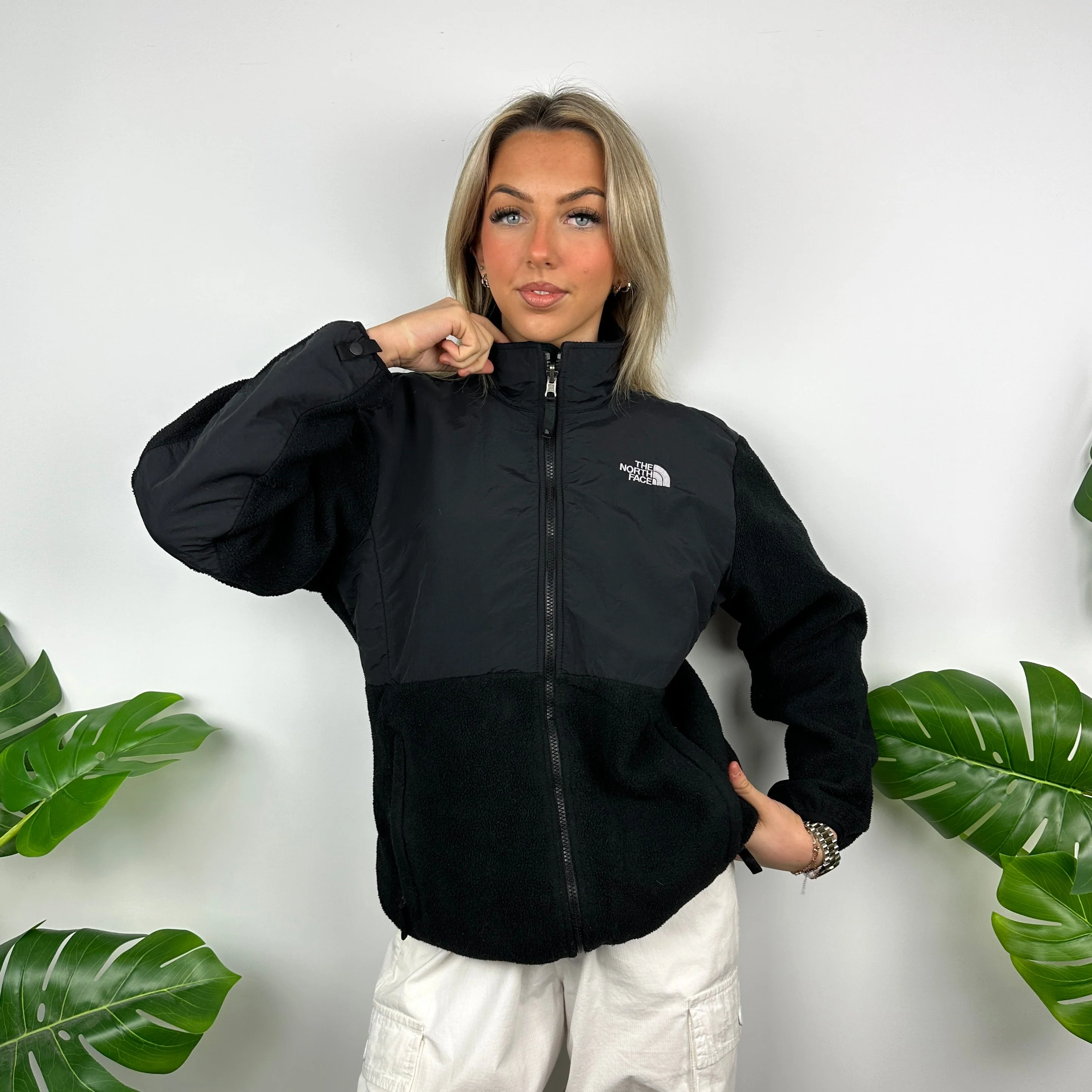 North Face Black Denali Teddy Bear Fleece Zip Up Jacket (M) - Image 2