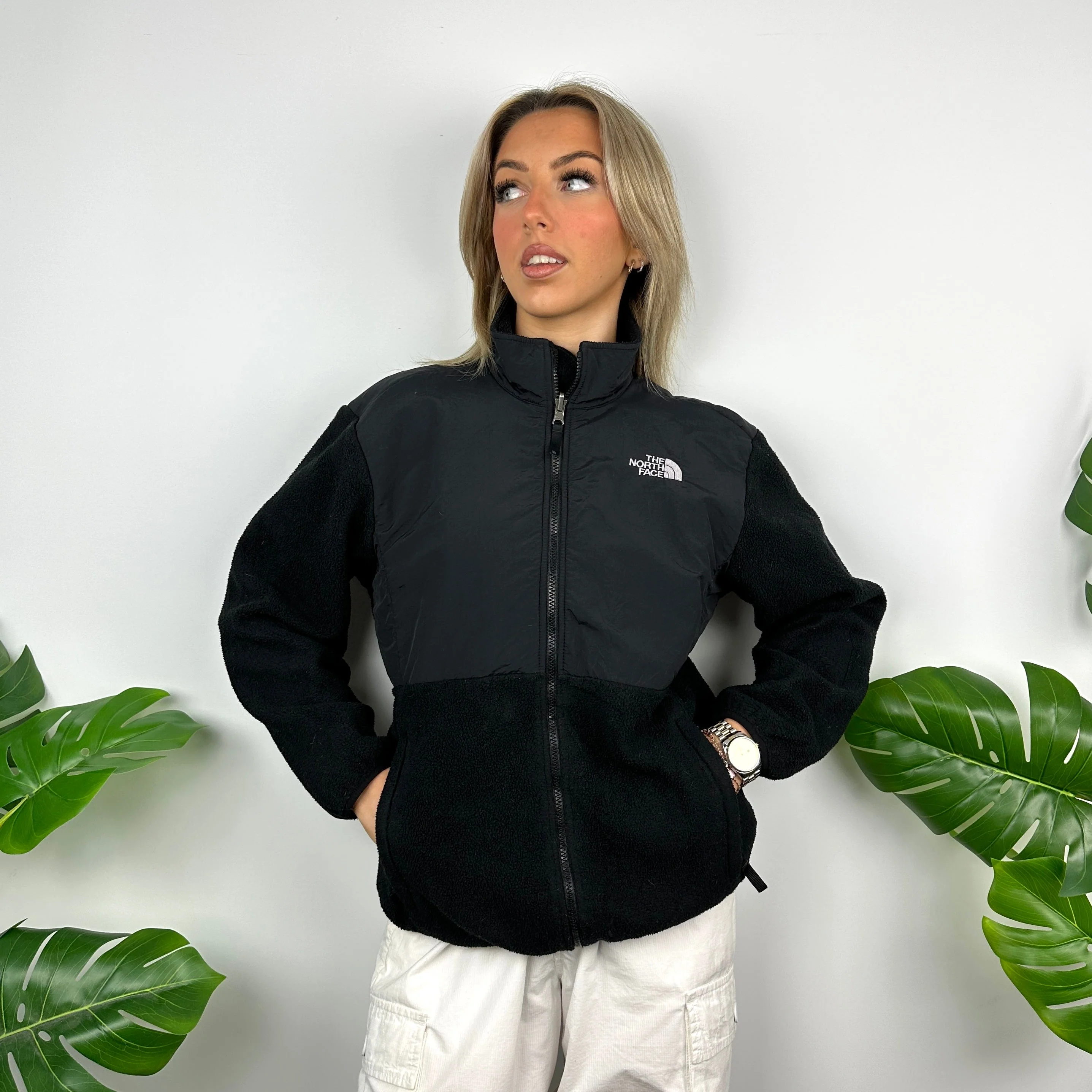 North Face Black Denali Teddy Bear Fleece Zip Up Jacket (M) - Image 5