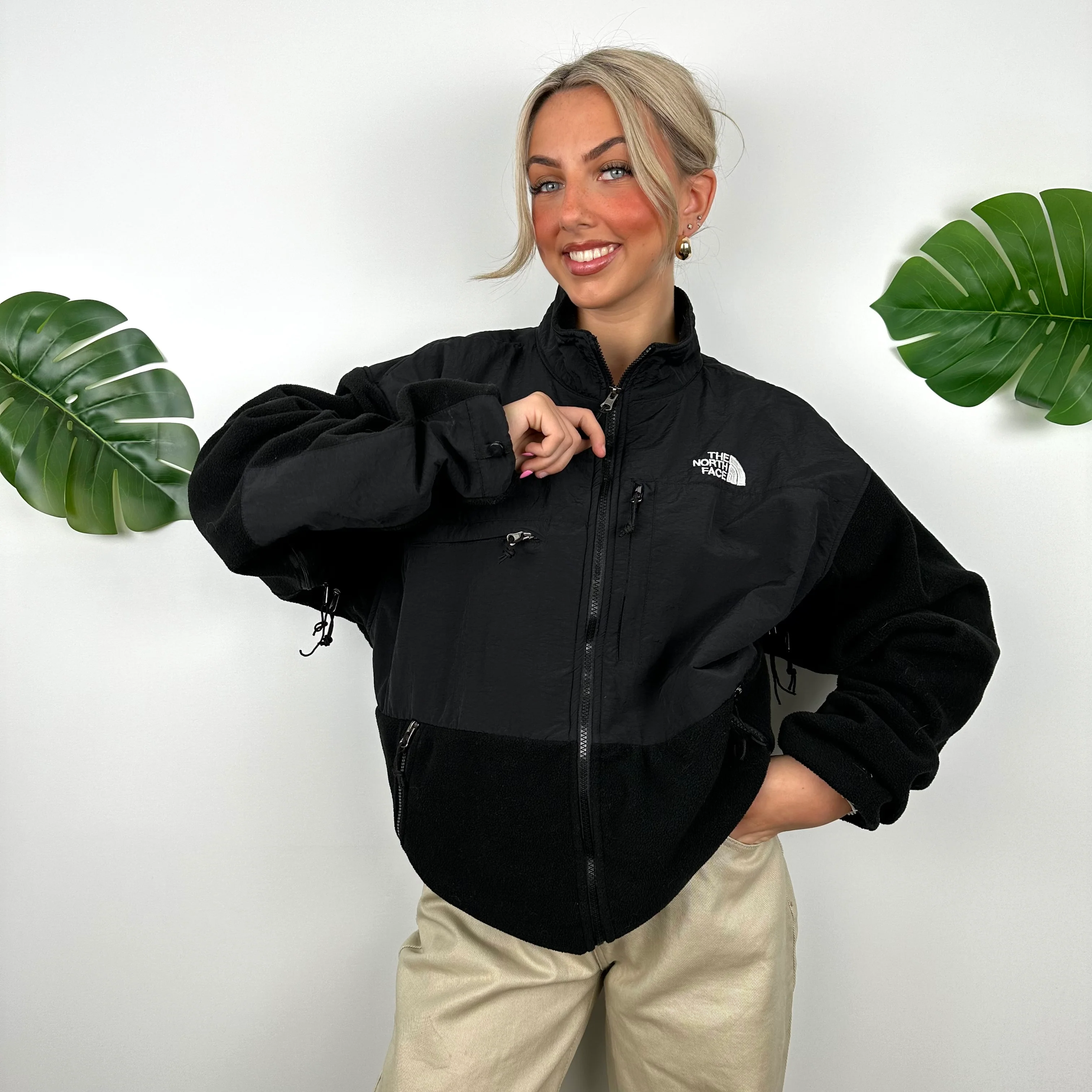 North Face Black Denali Teddy Bear Fleece Zip Up Jacket (XL) - Image 3