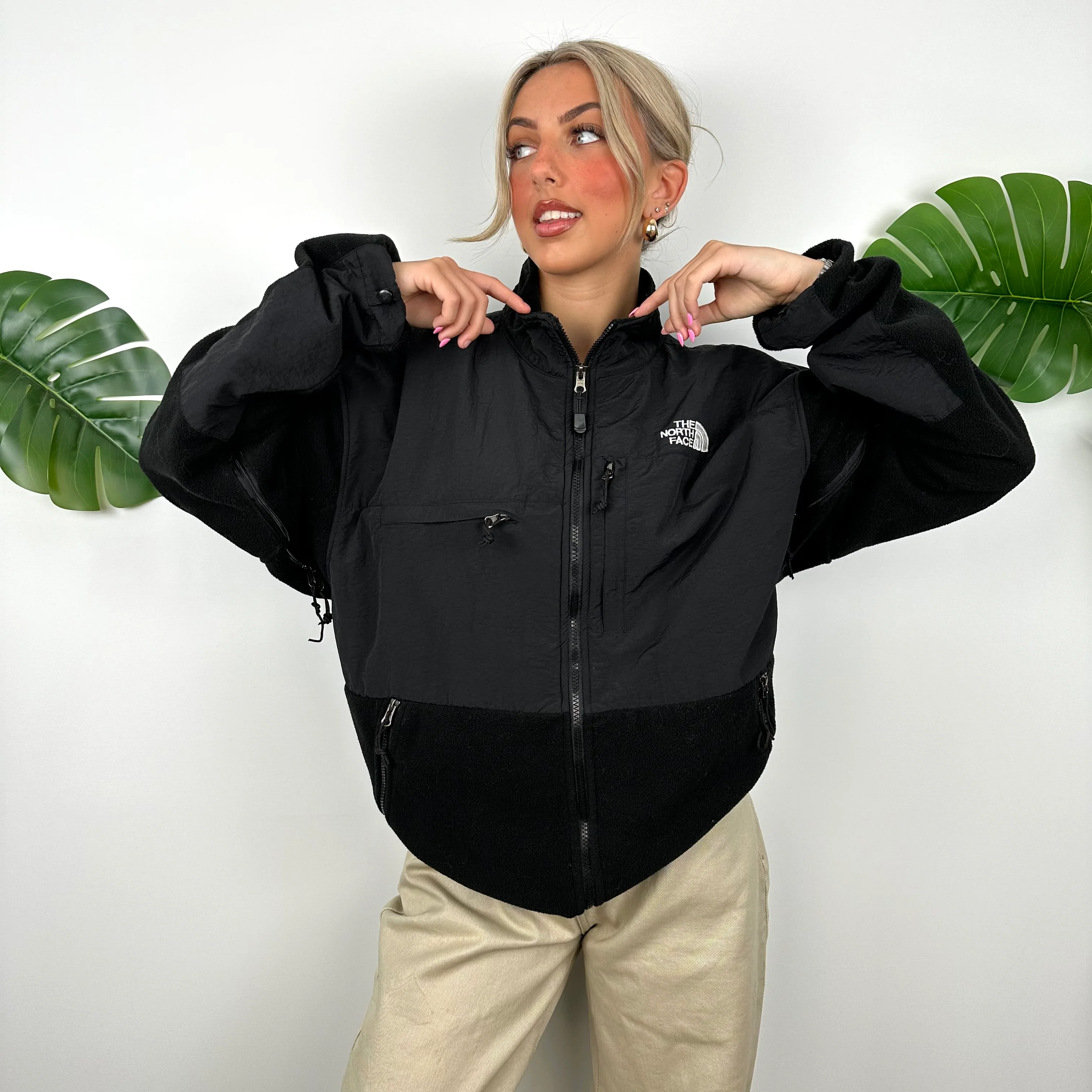 North Face Black Denali Teddy Bear Fleece Zip Up Jacket (XL) - Image 4