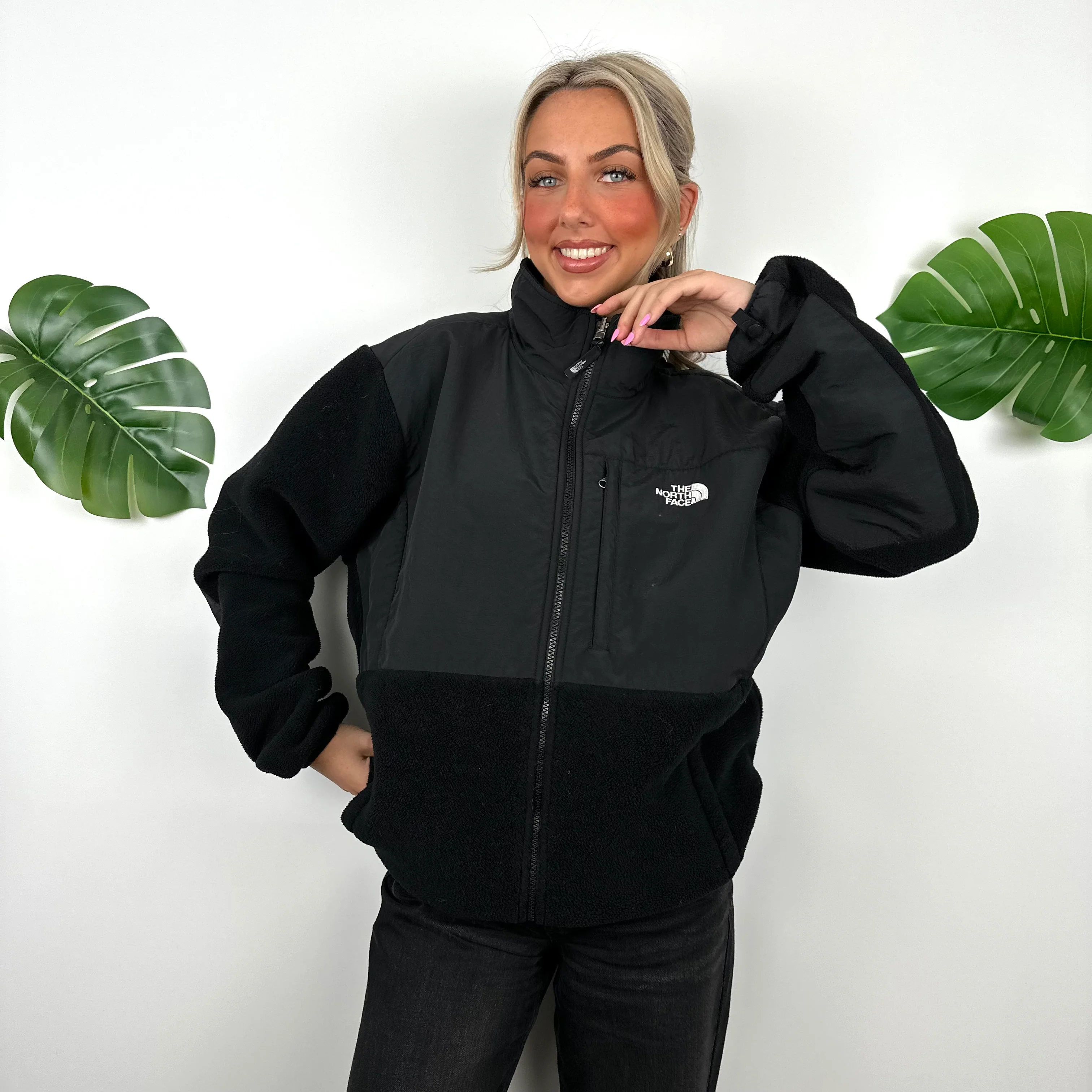 North Face Black Denali Teddy Bear Fleece Zip Up Jacket (XL) - Image 2