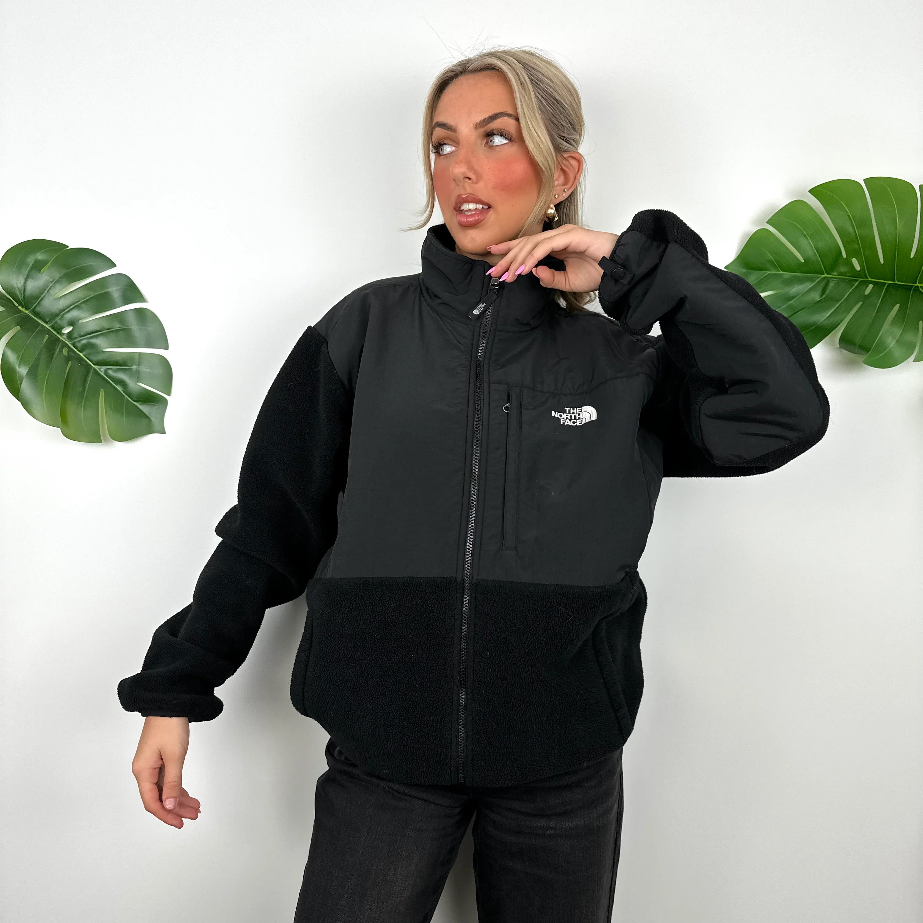North Face Black Denali Teddy Bear Fleece Zip Up Jacket (XL) - Image 5