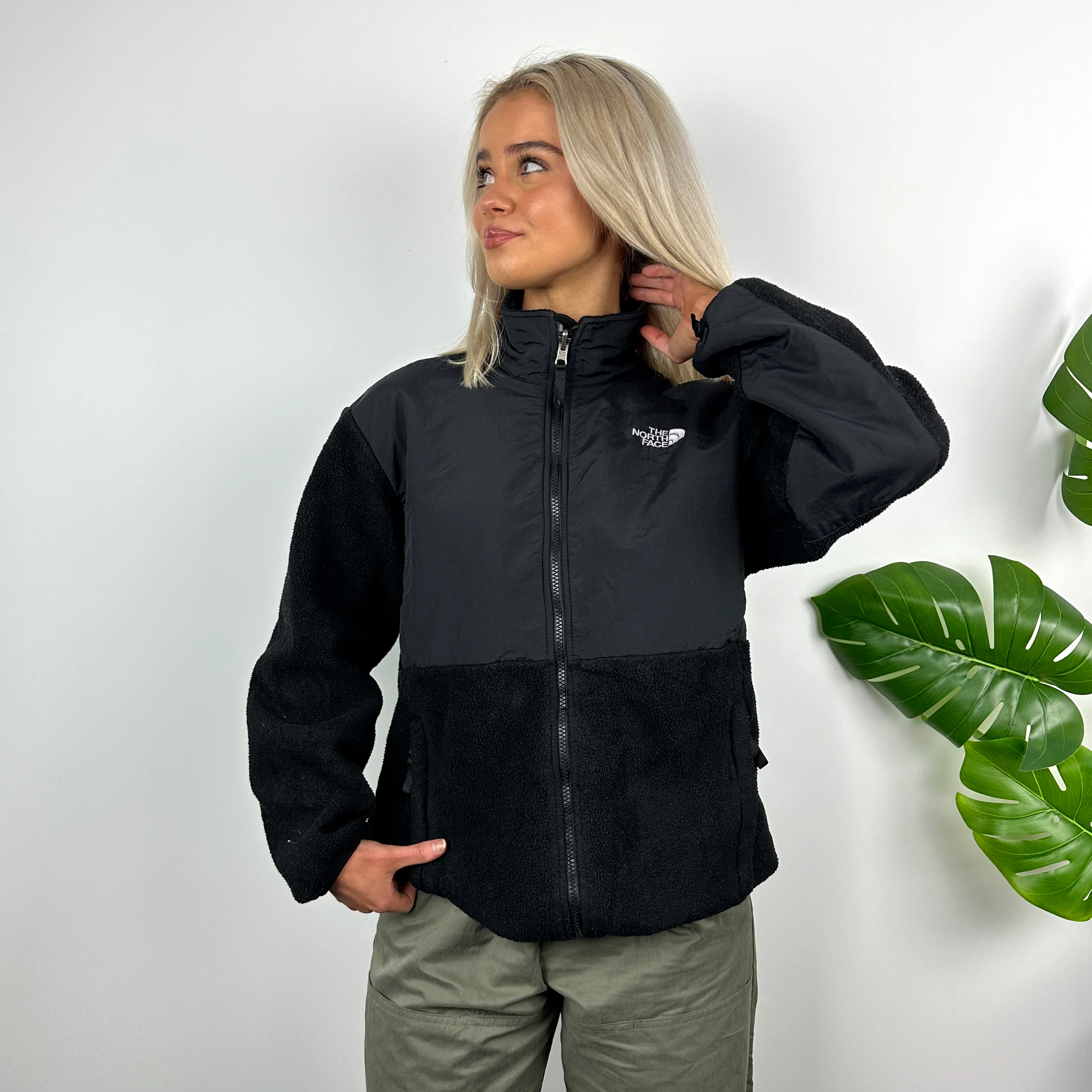 North Face Black Denali Teddy Bear Fleece Zip Up Jacket (M) - Image 2