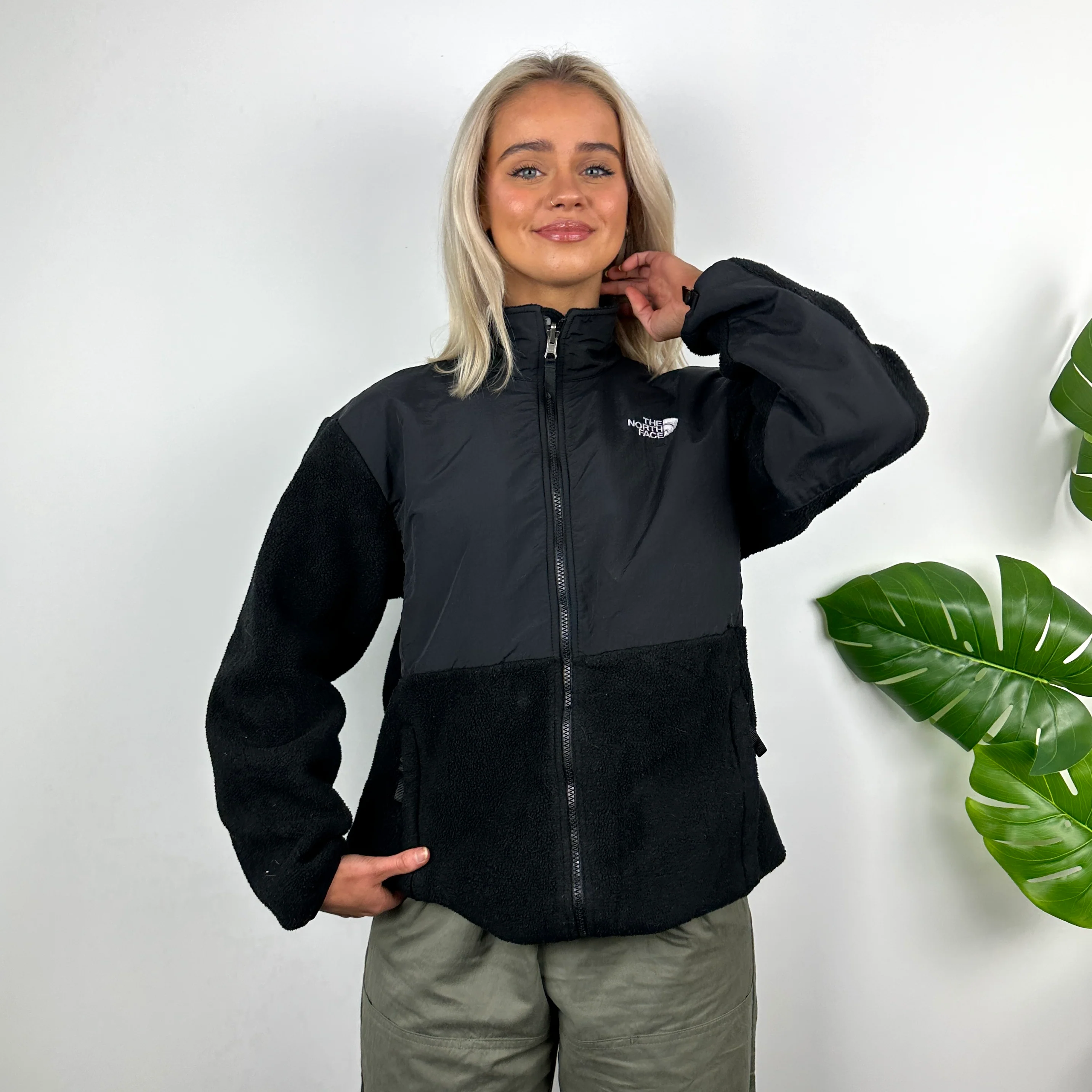 North Face Black Denali Teddy Bear Fleece Zip Up Jacket (M) - Image 5