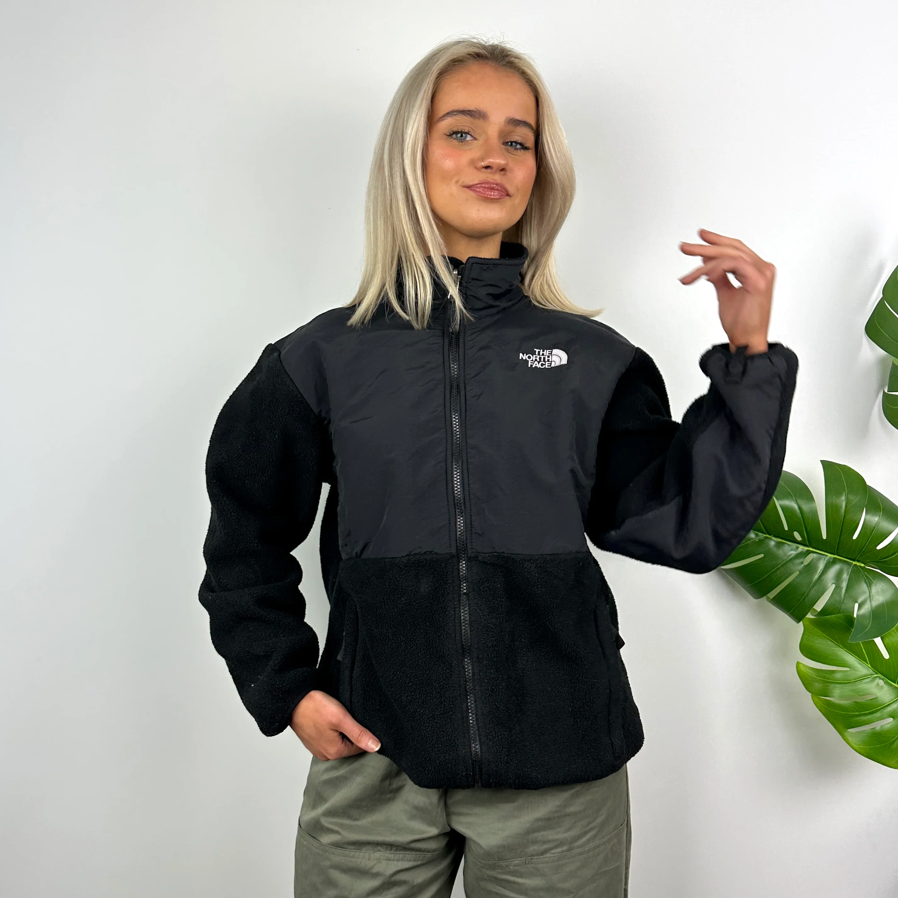 North Face Black Denali Teddy Bear Fleece Zip Up Jacket (M) - Image 6