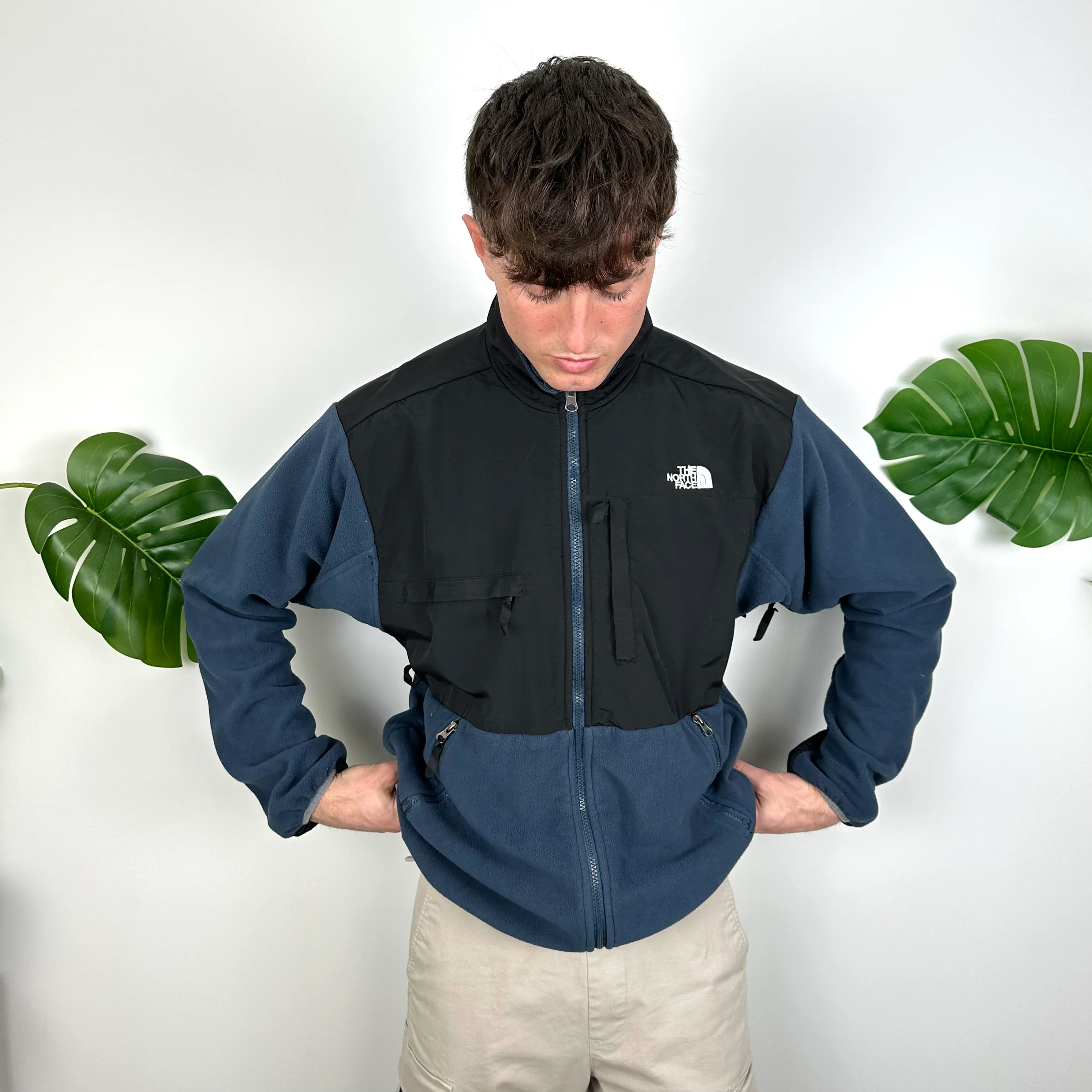 North Face Blue Denali Teddy Bear Fleece Zip Up Jacket (L) - Image 3