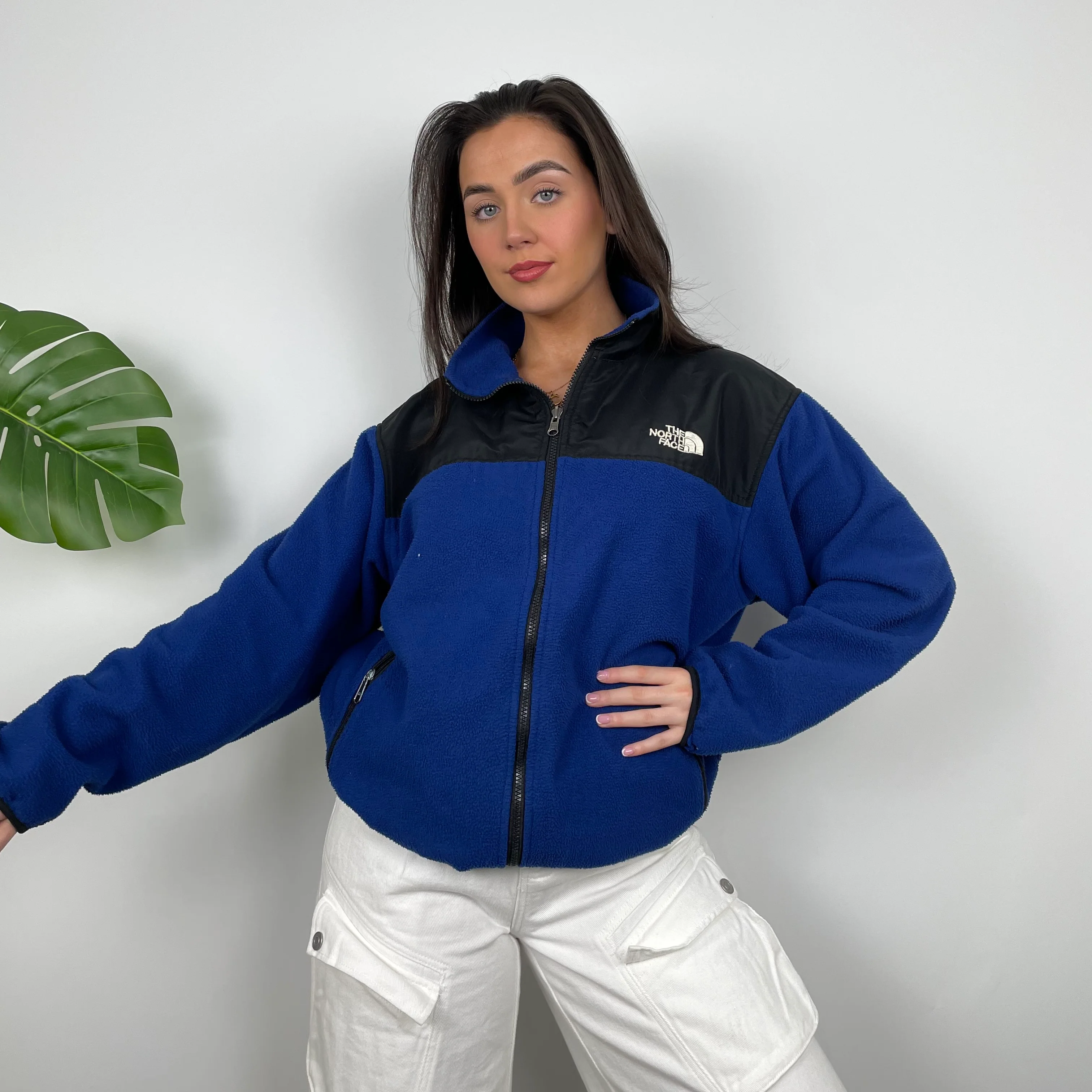North Face Blue Denali Teddy Bear Fleece Zip Up Jacket (L) - Image 2
