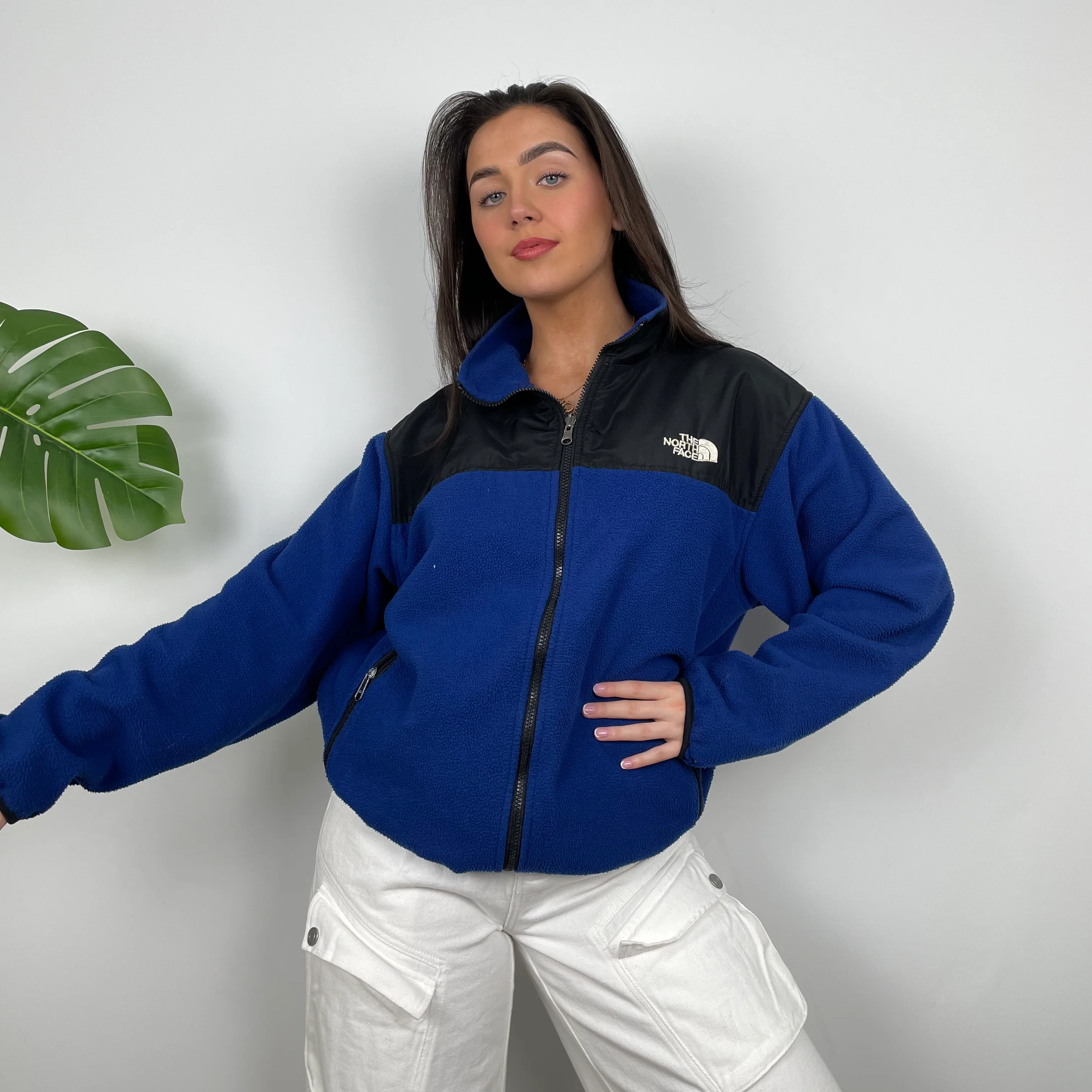 North Face Blue Denali Teddy Bear Fleece Zip Up Jacket (L) - Image 5