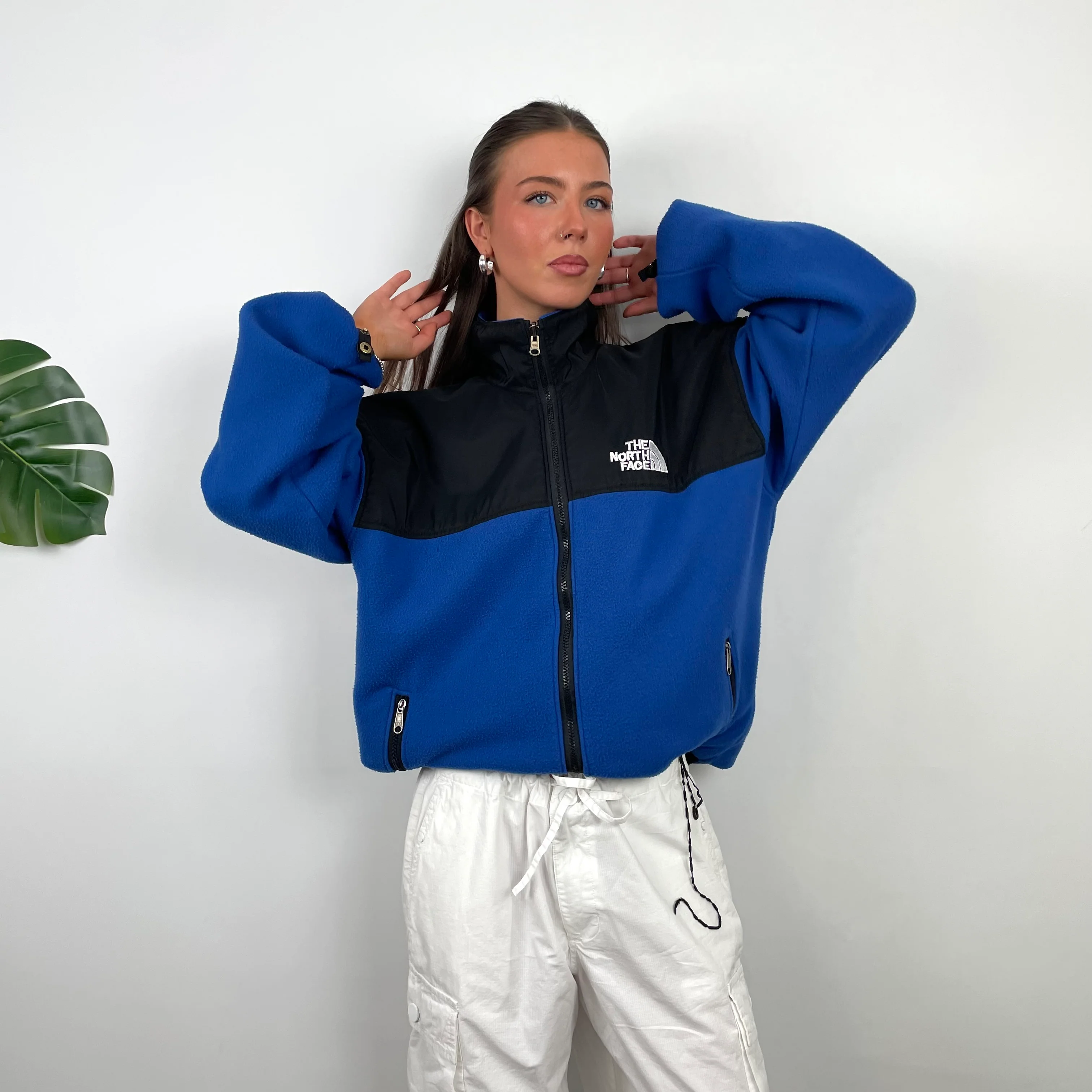 North Face Blue Denali Teddy Bear Fleece Zip Up Jacket (XXL)