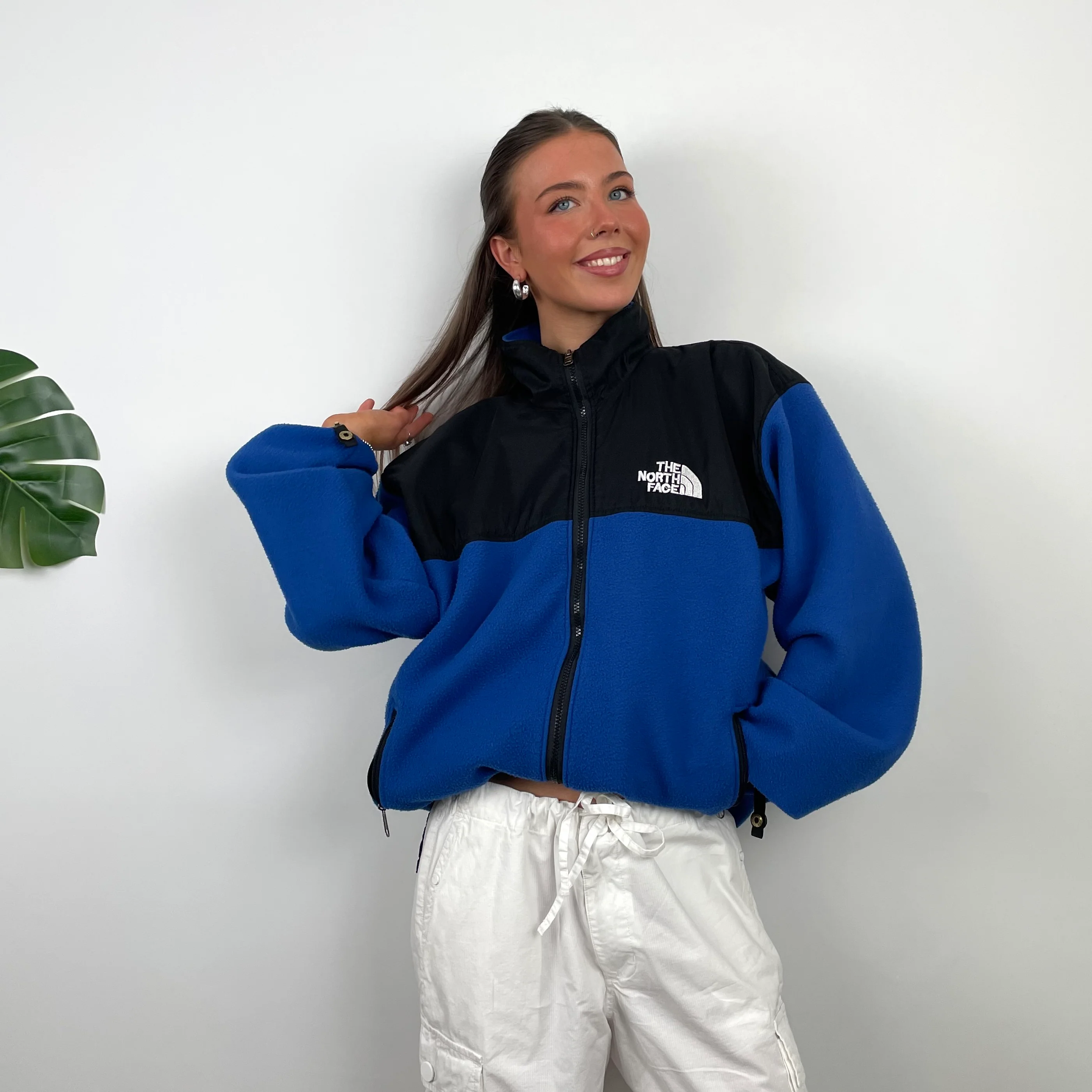 North Face Blue Denali Teddy Bear Fleece Zip Up Jacket (XXL) - Image 2