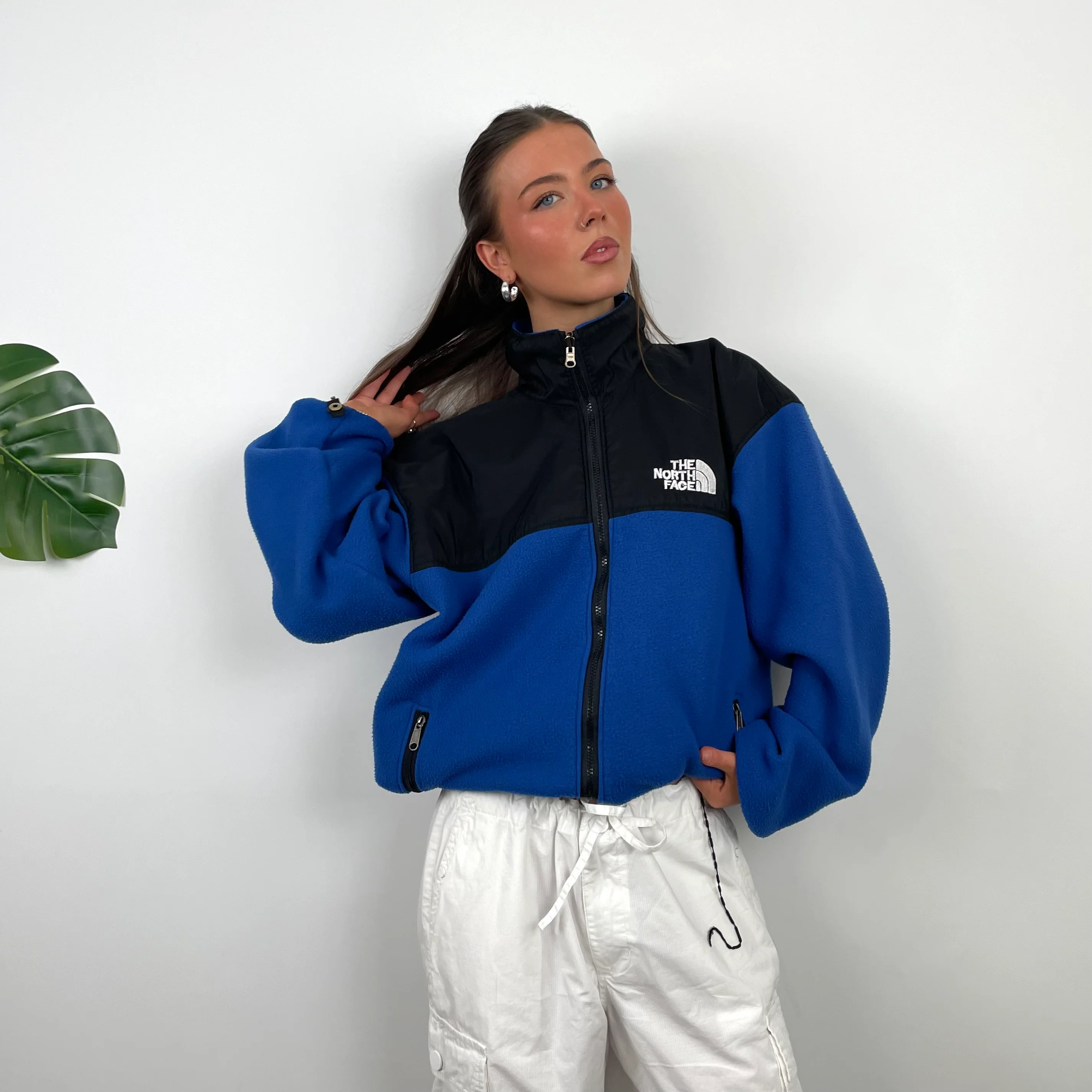 North Face Blue Denali Teddy Bear Fleece Zip Up Jacket (XXL) - Image 3