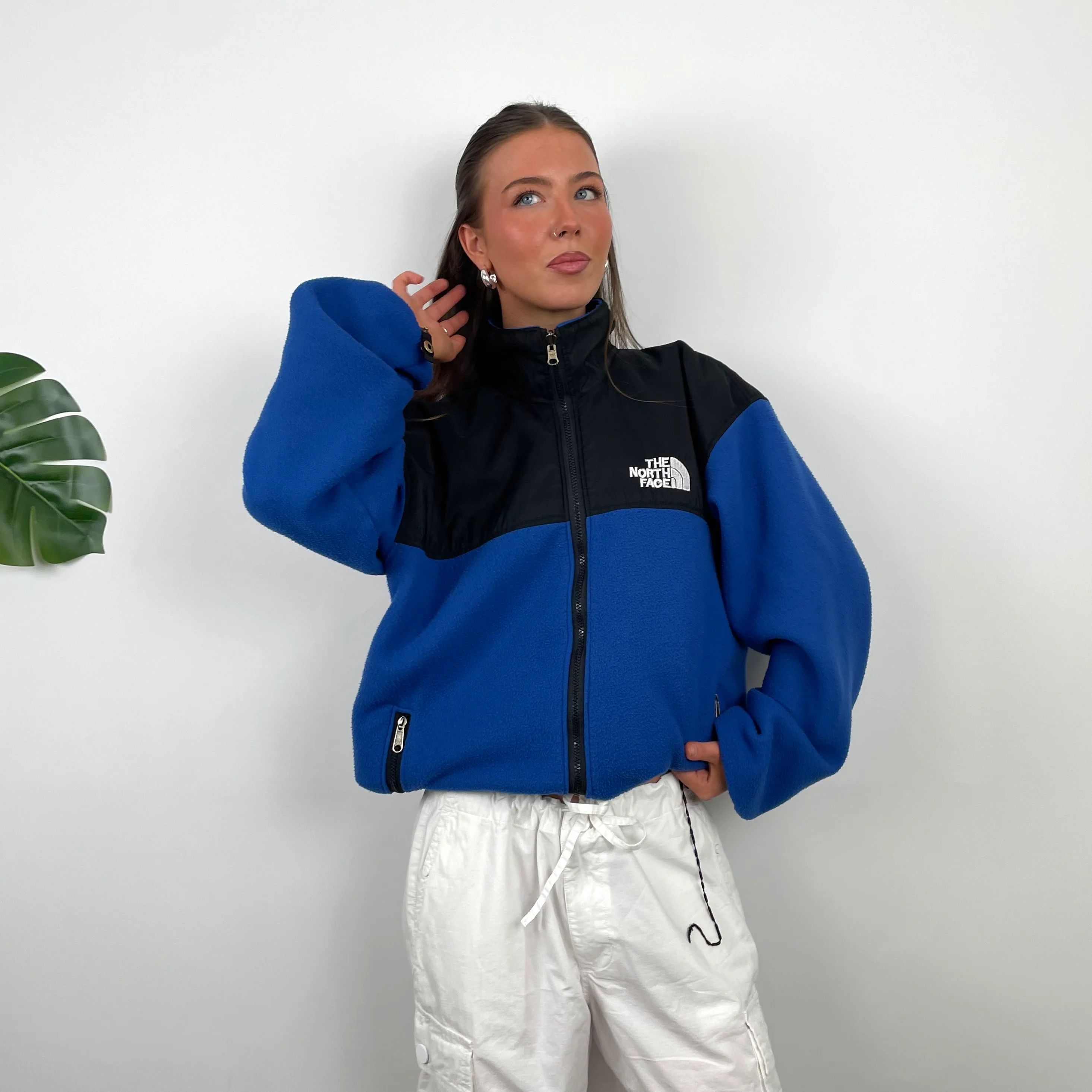 North Face Blue Denali Teddy Bear Fleece Zip Up Jacket (XXL) - Image 4