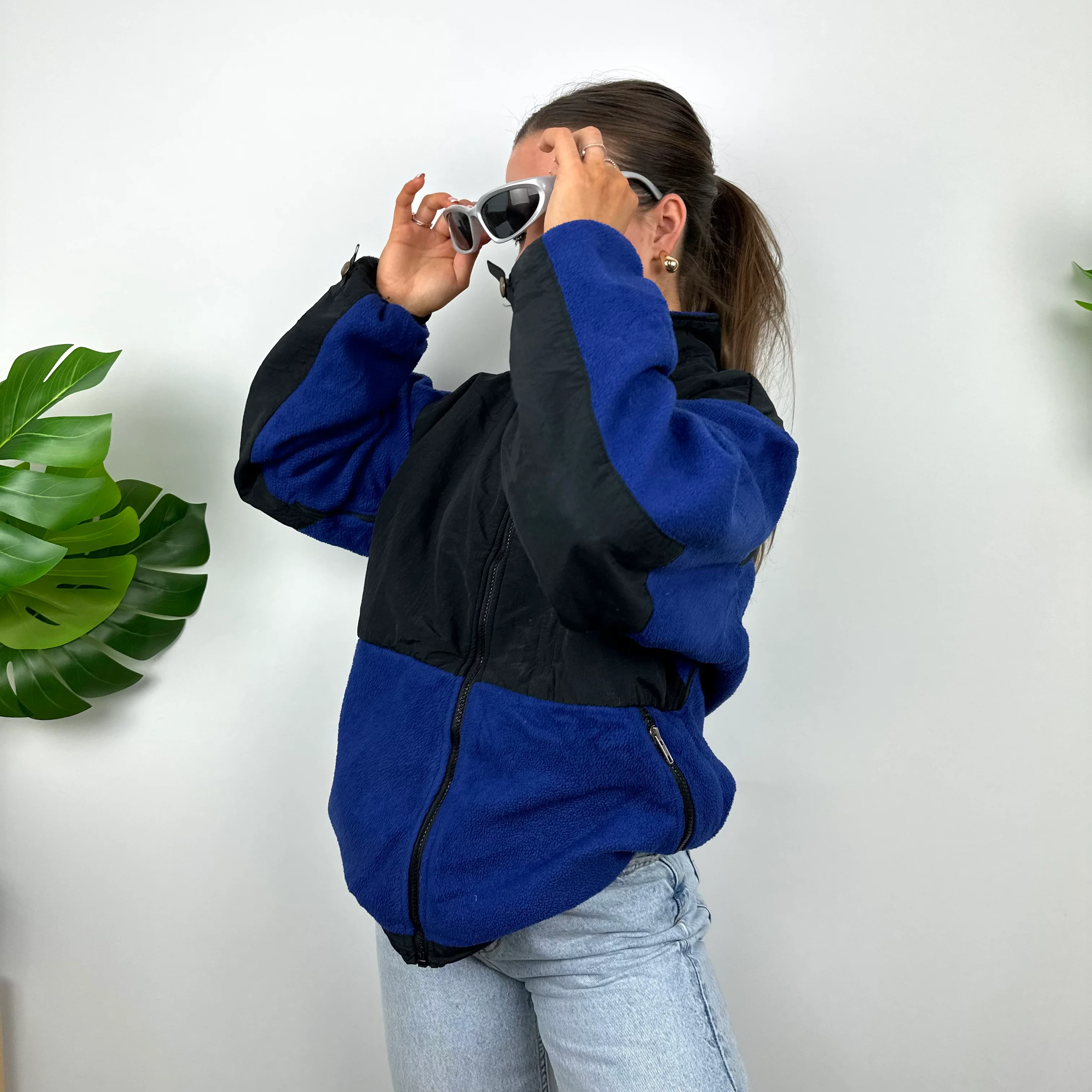 North Face Blue Denali Teddy Bear Fleece Zip Up Jacket (M) - Image 3