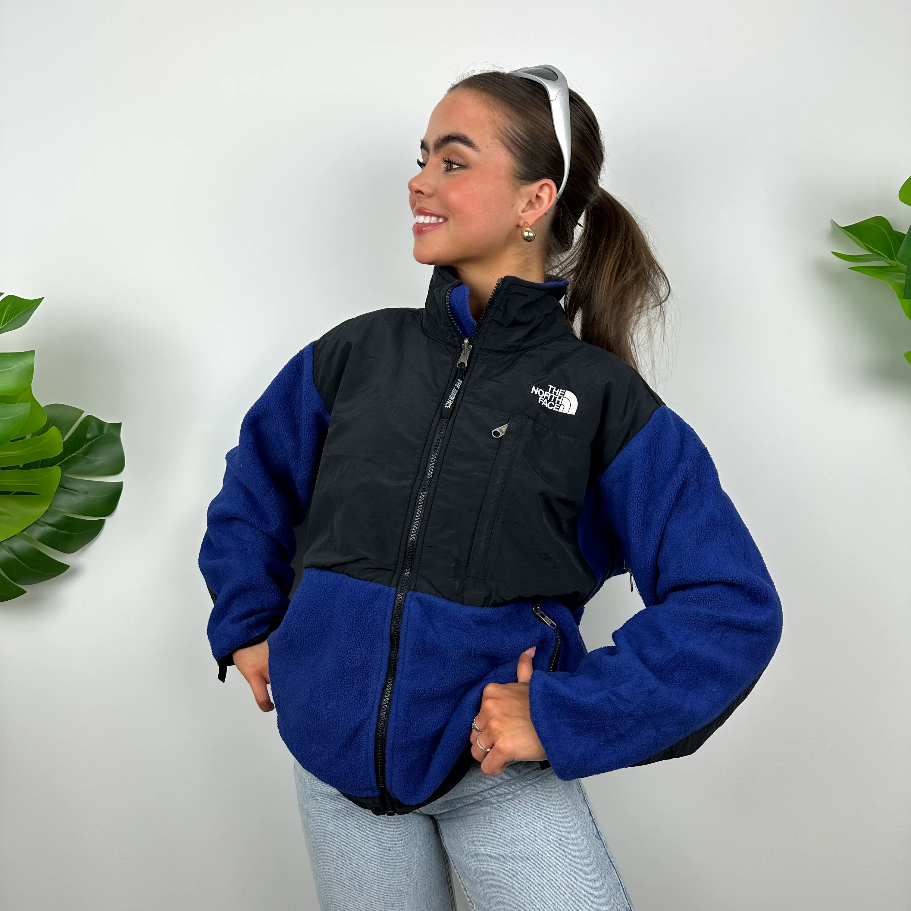 North Face Blue Denali Teddy Bear Fleece Zip Up Jacket (M) - Image 4