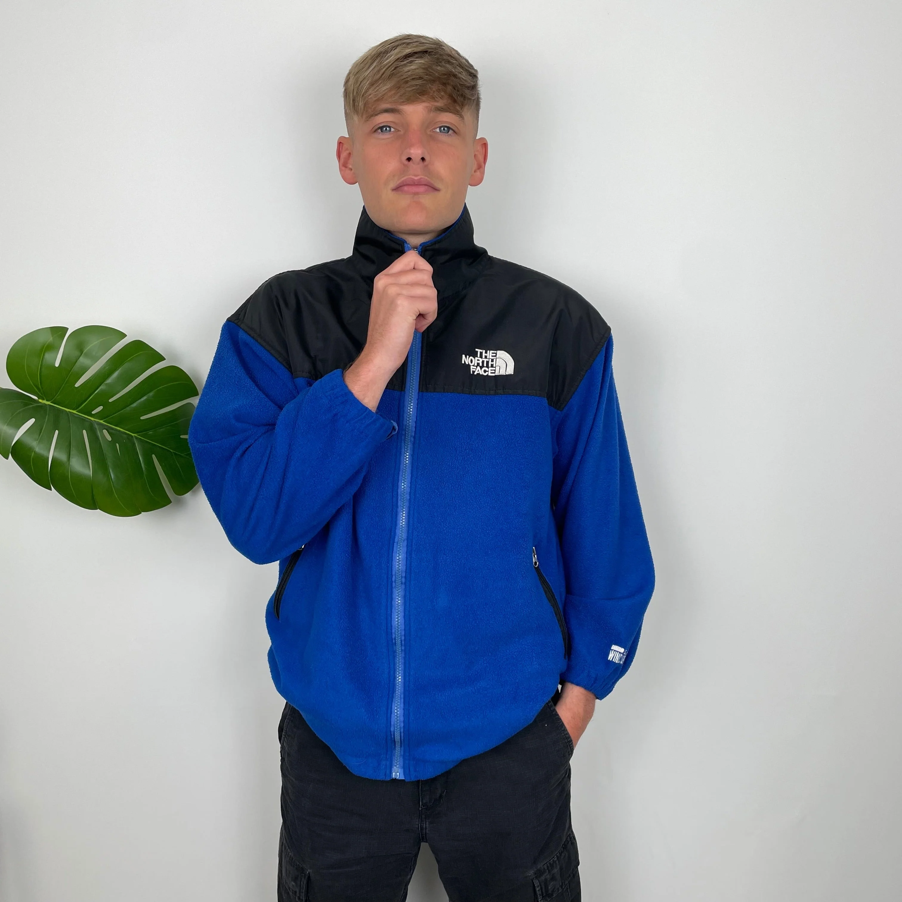 North Face Blue Denali Teddy Bear Fleece Zip Up Jacket (XL) - Image 2