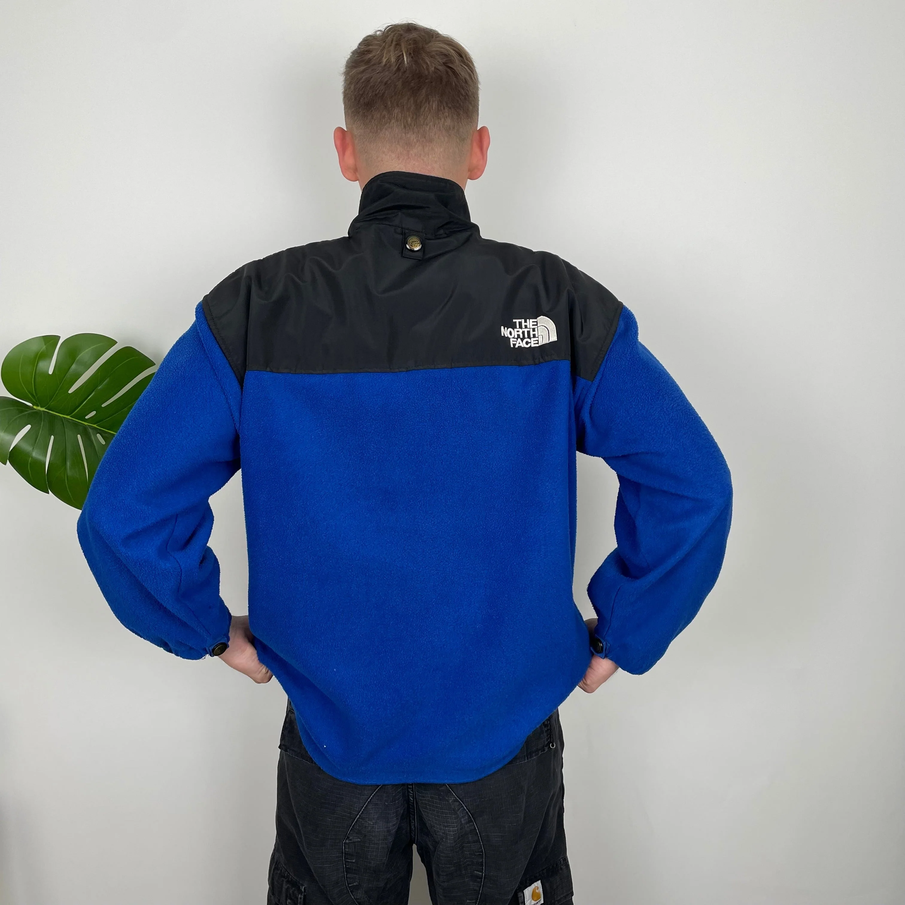 North Face Blue Denali Teddy Bear Fleece Zip Up Jacket (XL) - Image 4