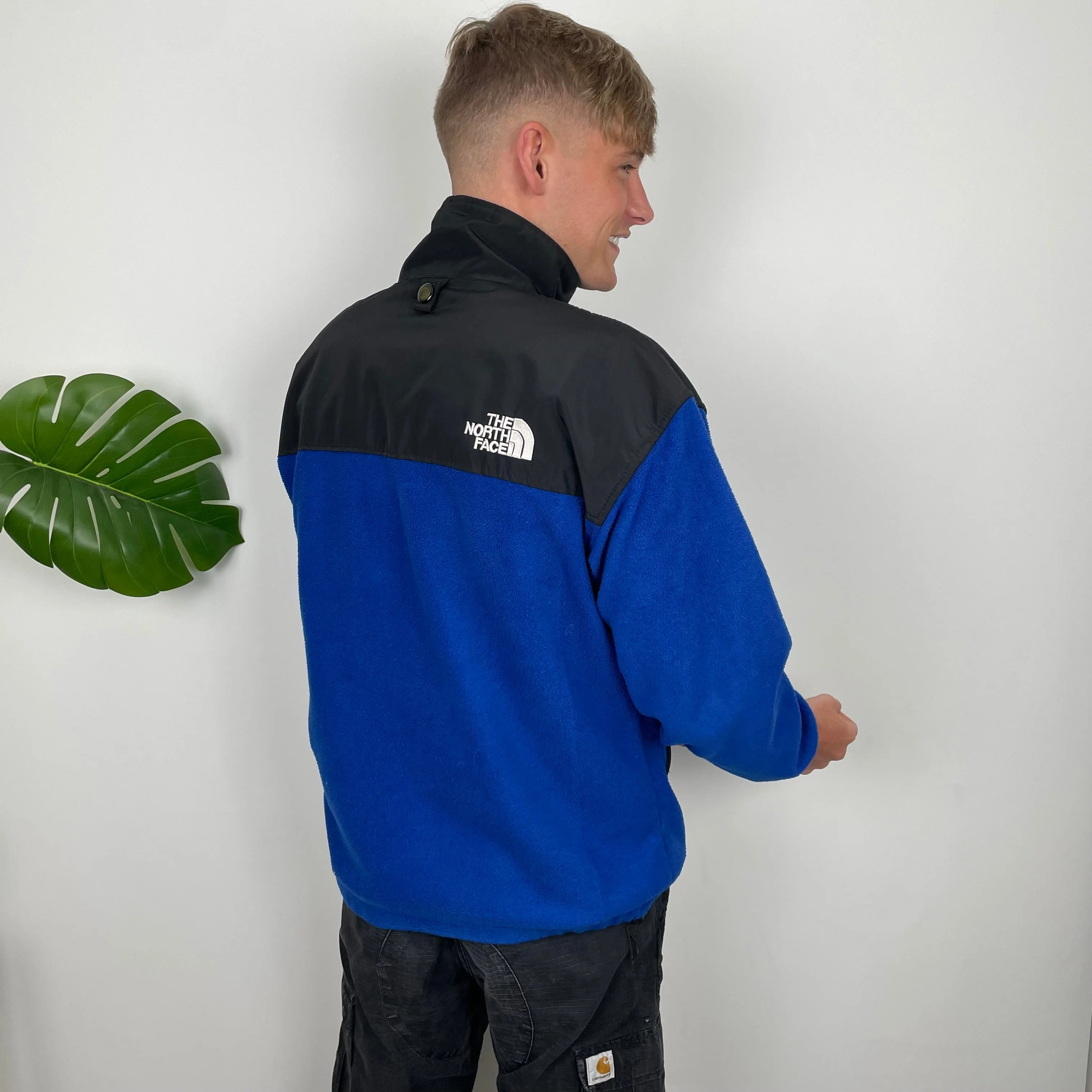 North Face Blue Denali Teddy Bear Fleece Zip Up Jacket (XL) - Image 6