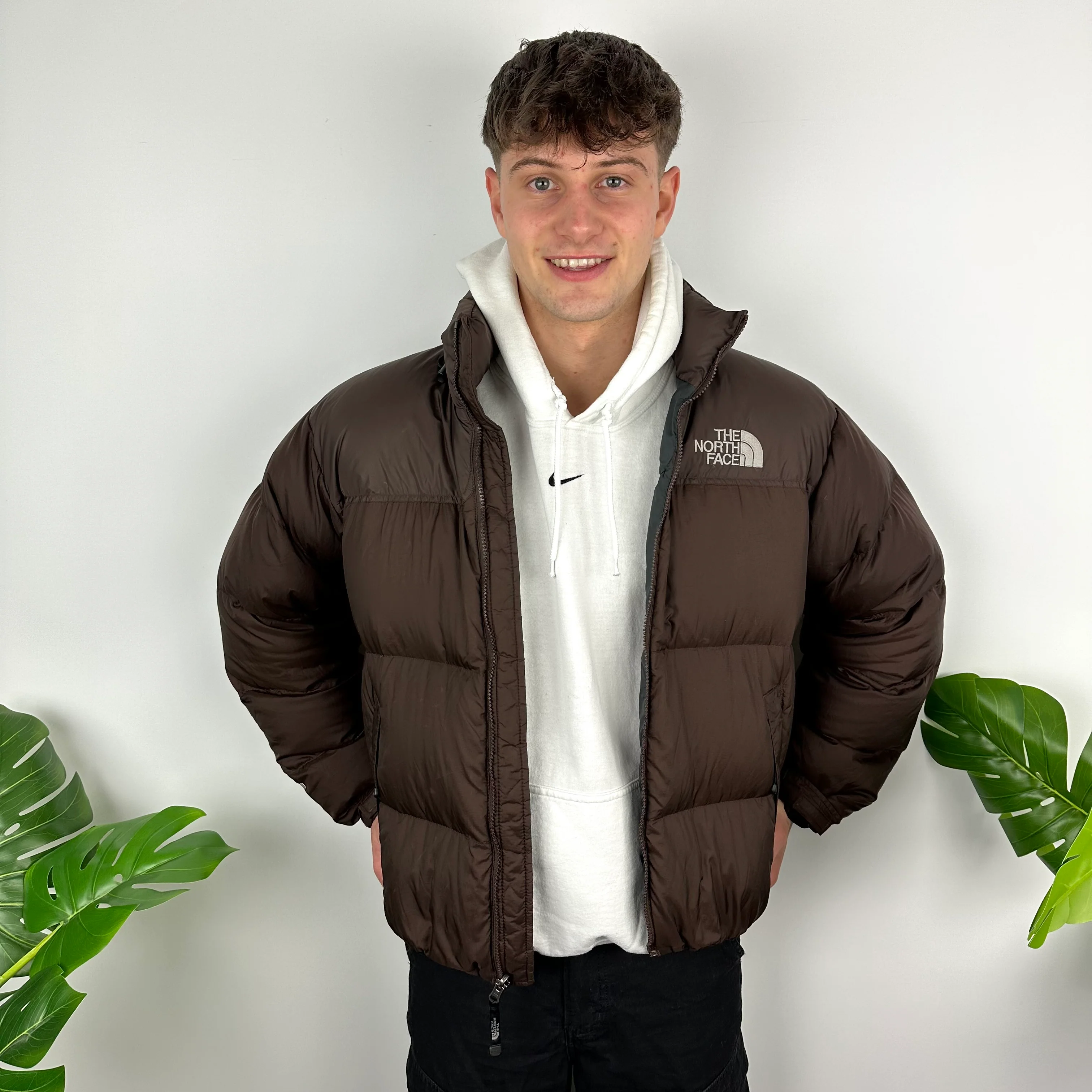 North Face Brown Nupste 700 Puffer Jacket As Worn By Barbara Kristoffersen (M) - Image 2
