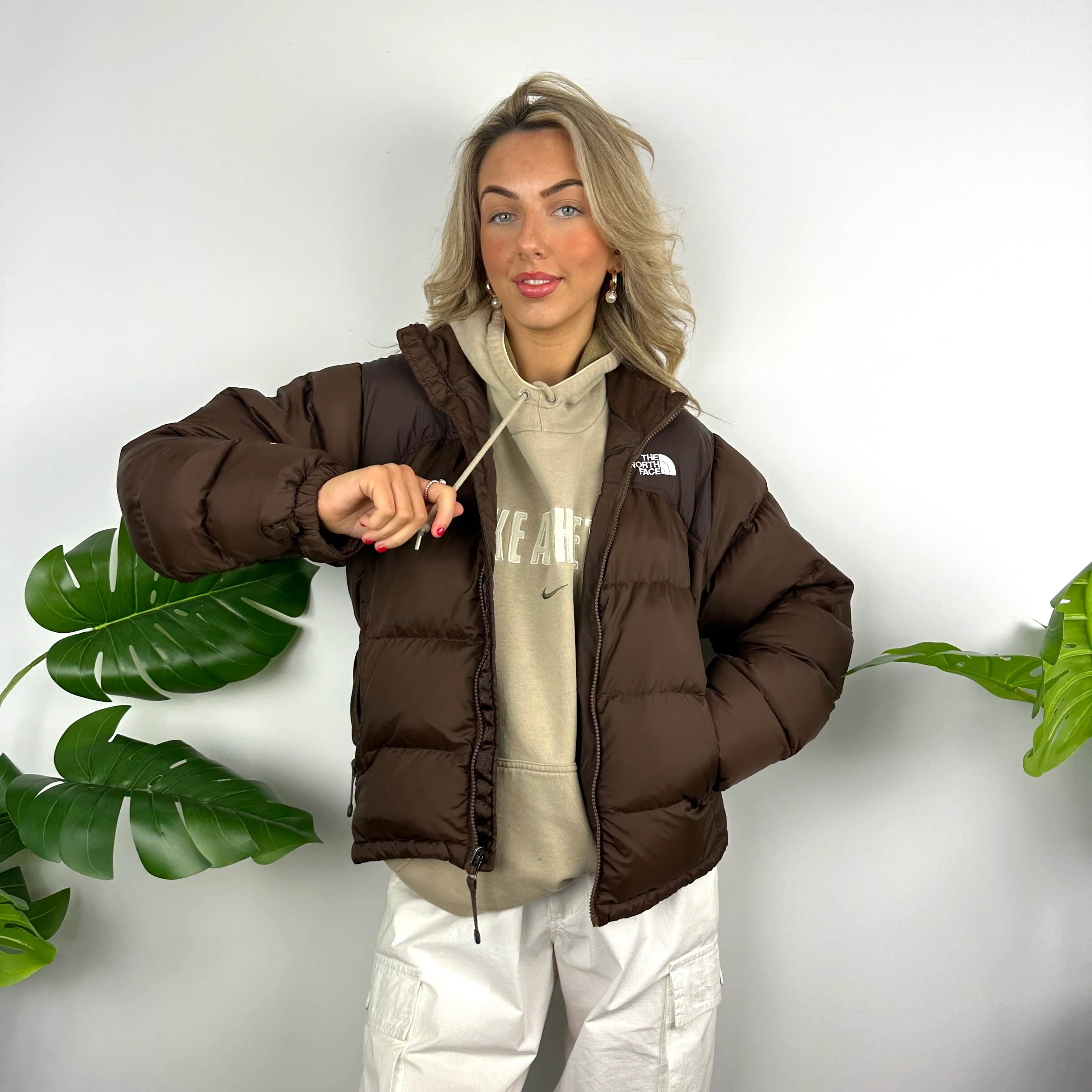 North Face Brown Nupste 700 Puffer Jacket (M) - Image 3