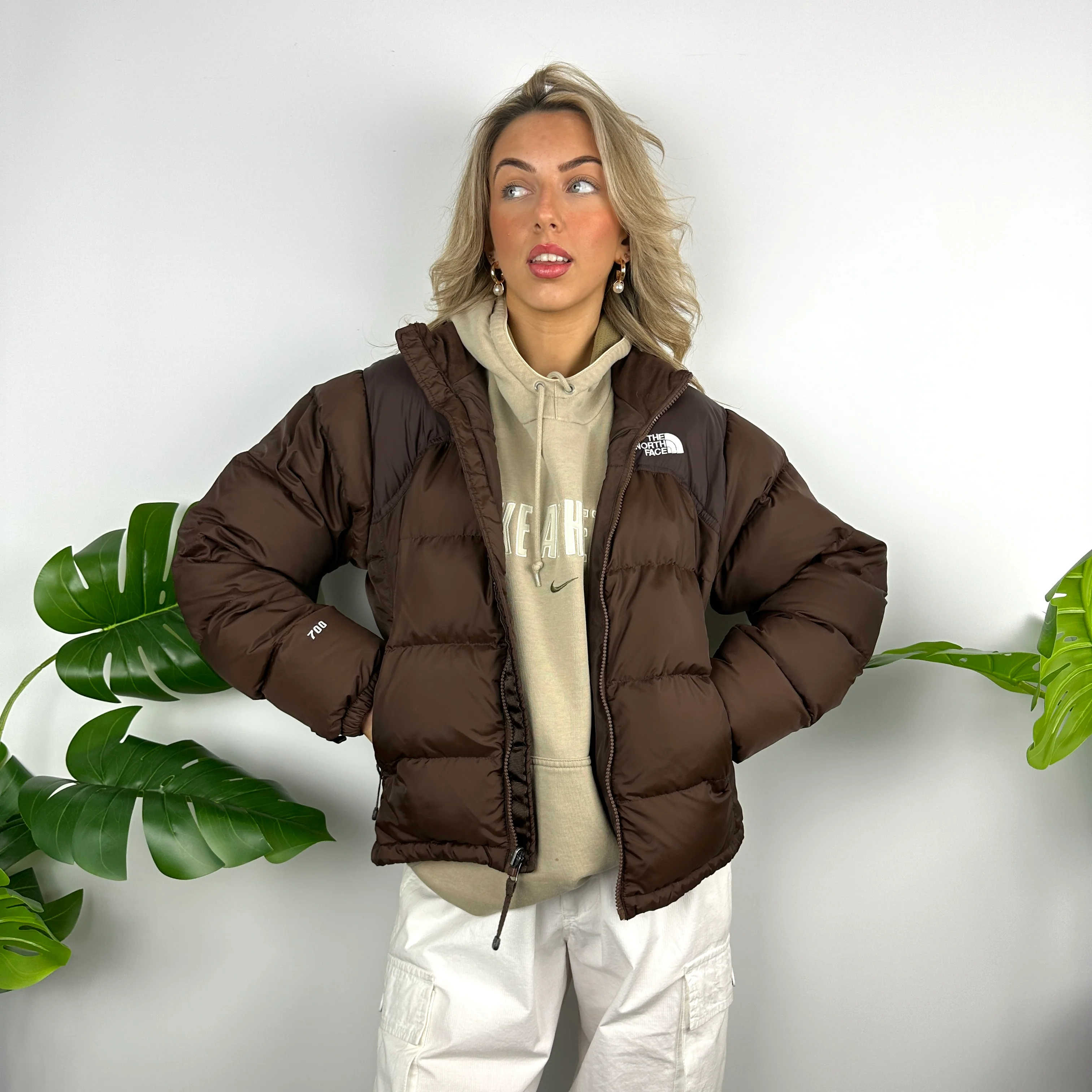 North Face Brown Nupste 700 Puffer Jacket (M) - Image 5