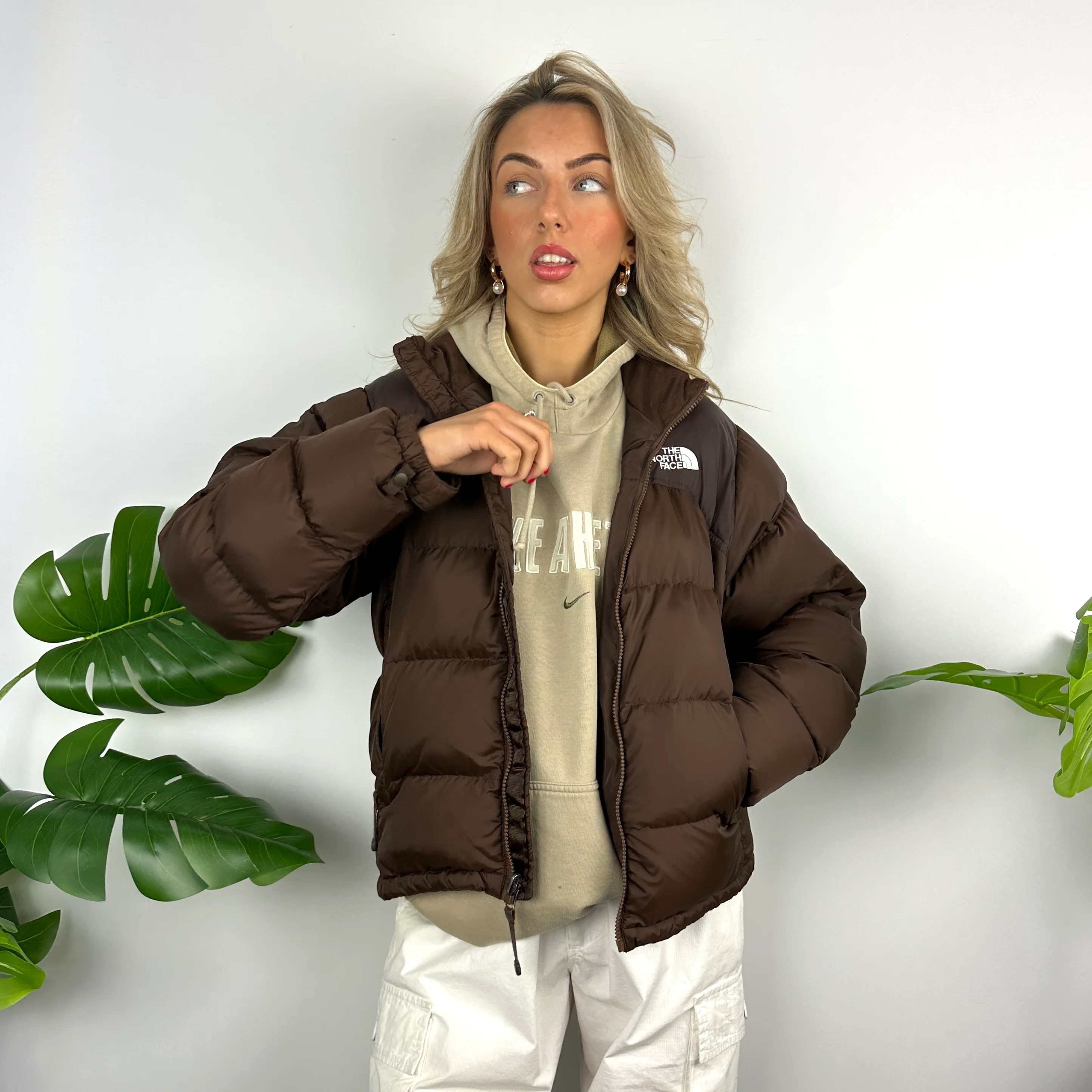 North Face Brown Nupste 700 Puffer Jacket (M) - Image 6