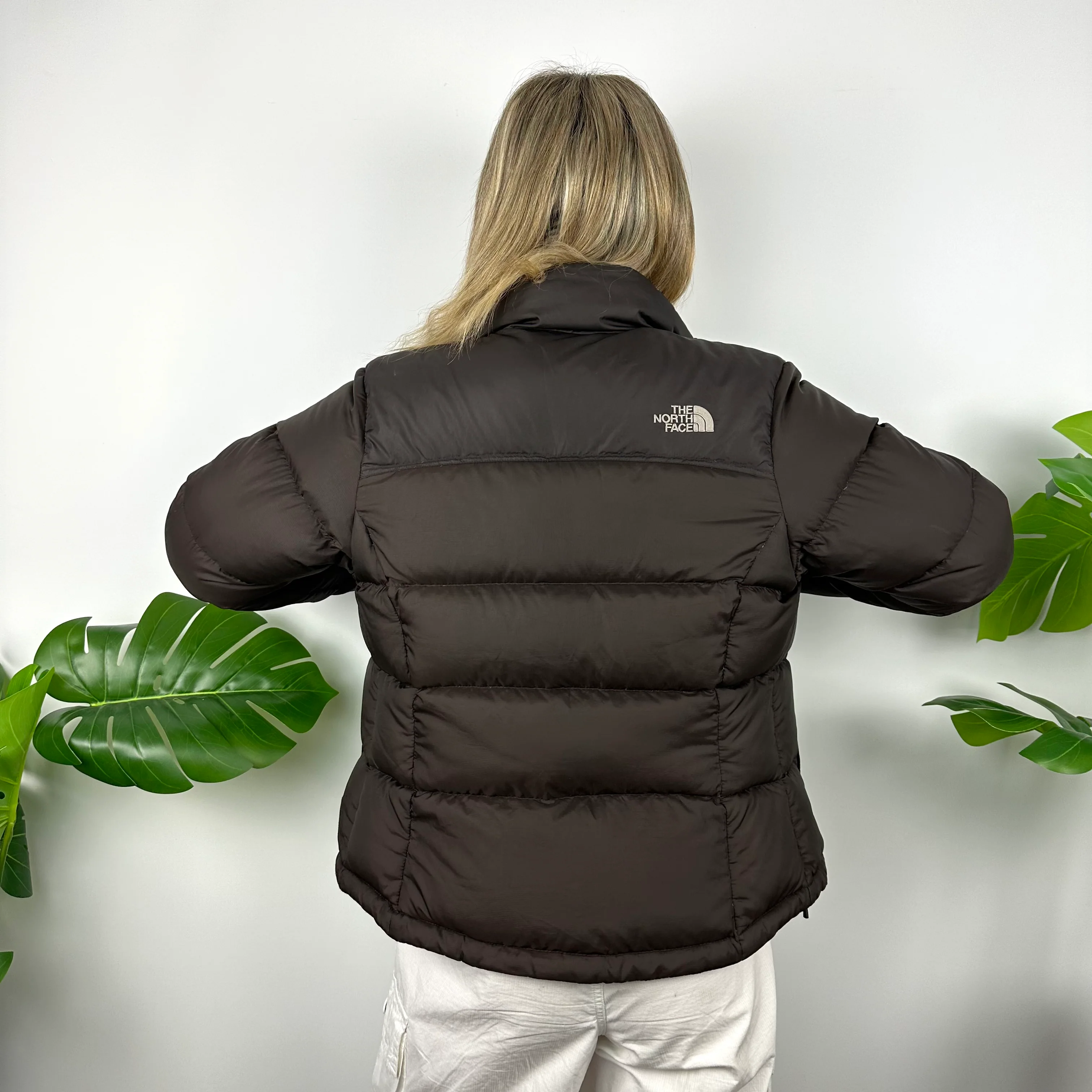 North Face Brown Puffer Jacket (S) - Image 3