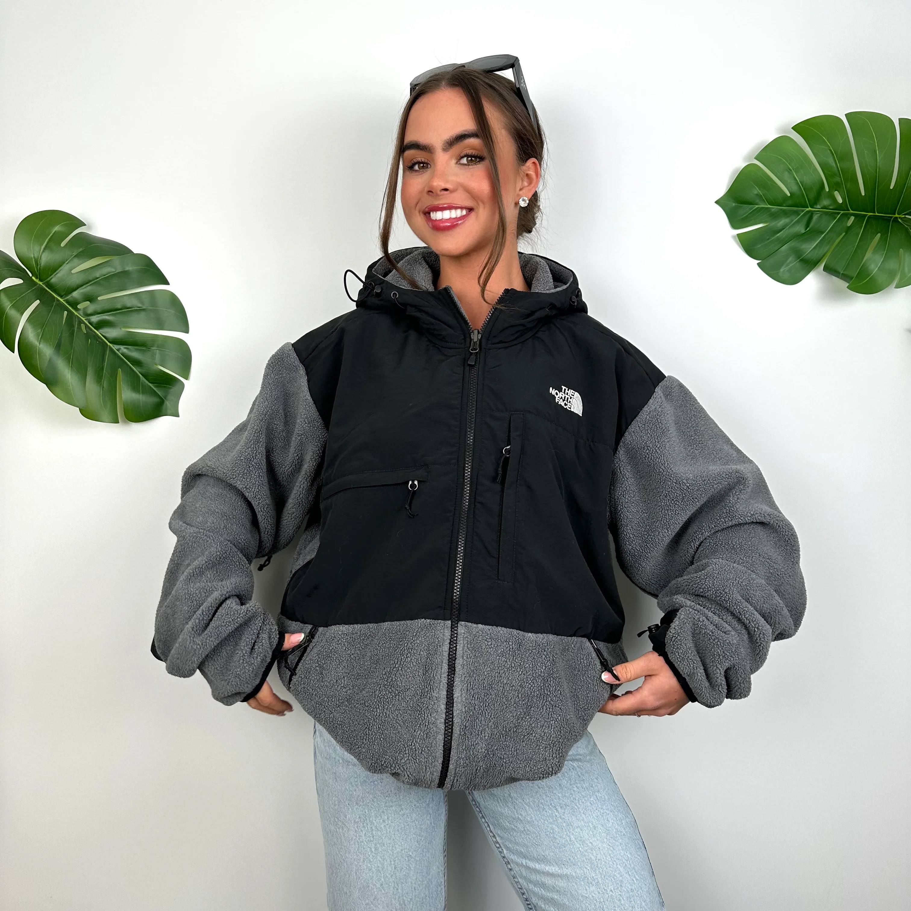 North Face Grey Denali Teddy Bear Fleece Zip Up Jacket (XL) - Image 5