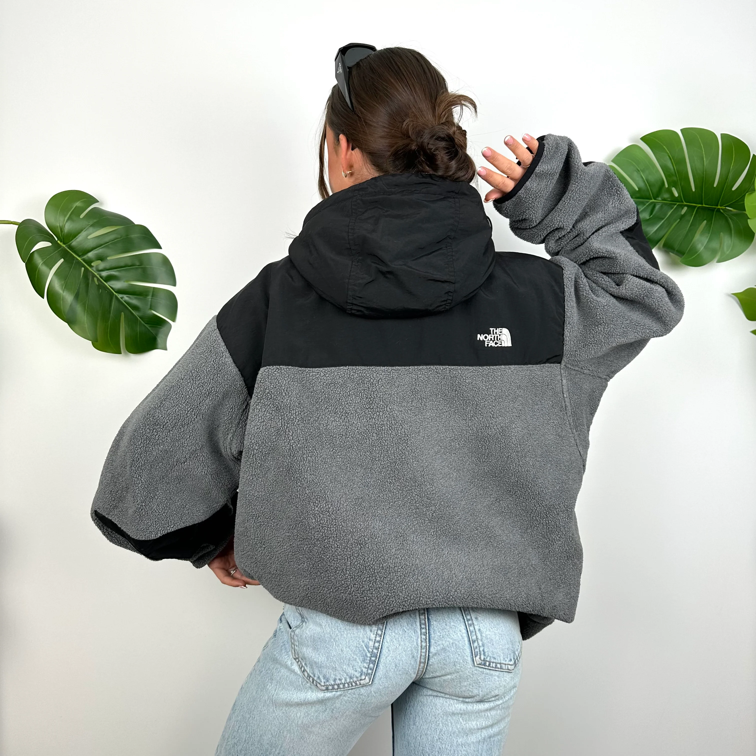 North Face Grey Denali Teddy Bear Fleece Zip Up Jacket (XL) - Image 8
