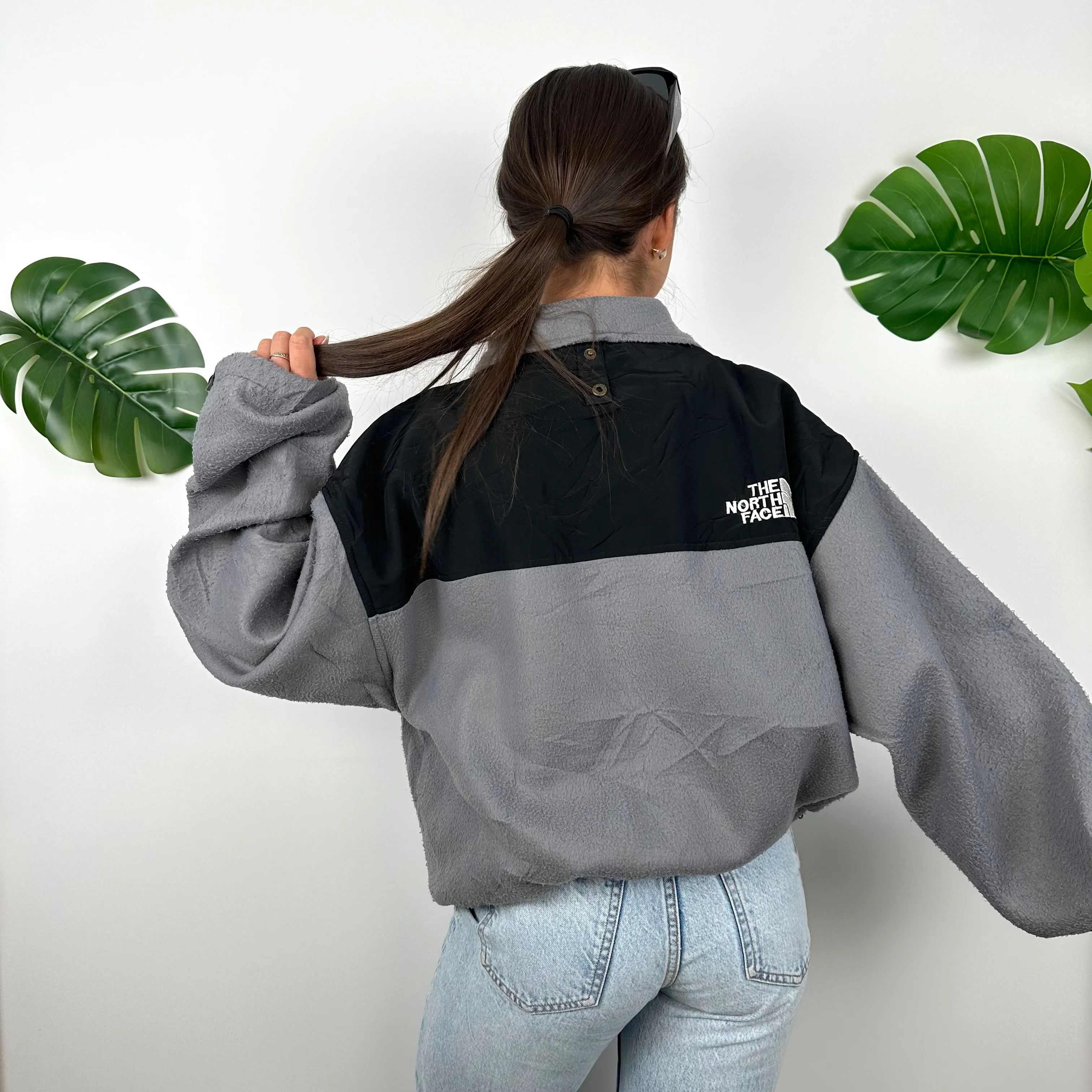 North Face Grey Denali Teddy Bear Fleece Zip Up Jacket (XL) - Image 4
