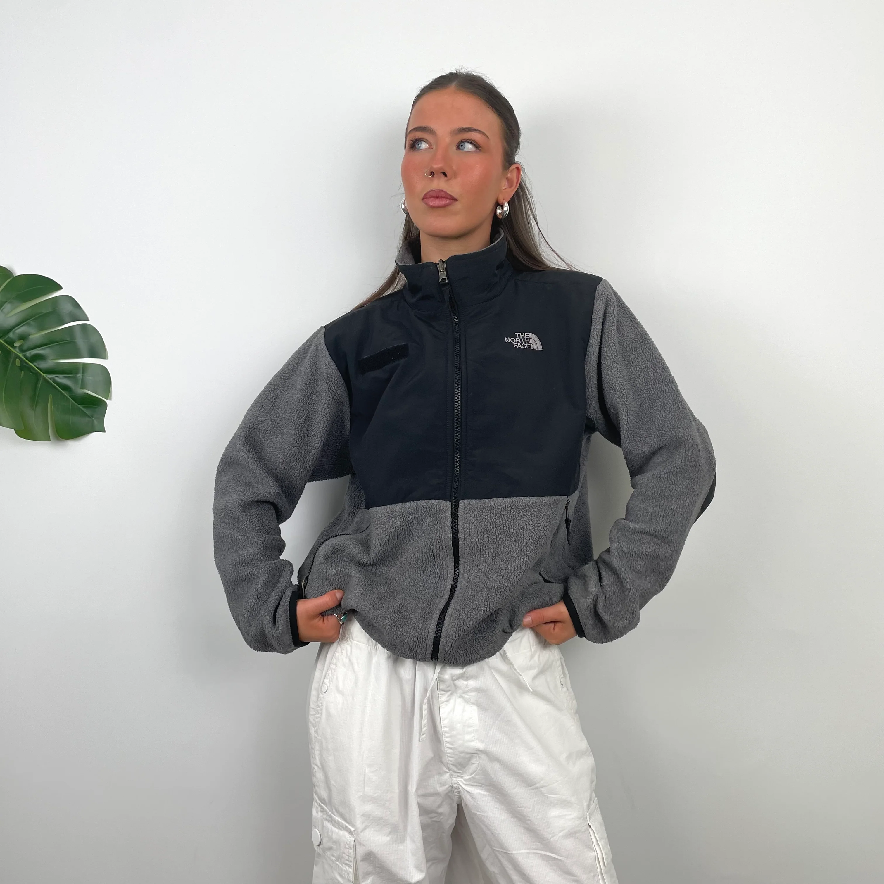 North Face Grey Denali Teddy Bear Fleece Zip Up Jacket (M) - Image 4