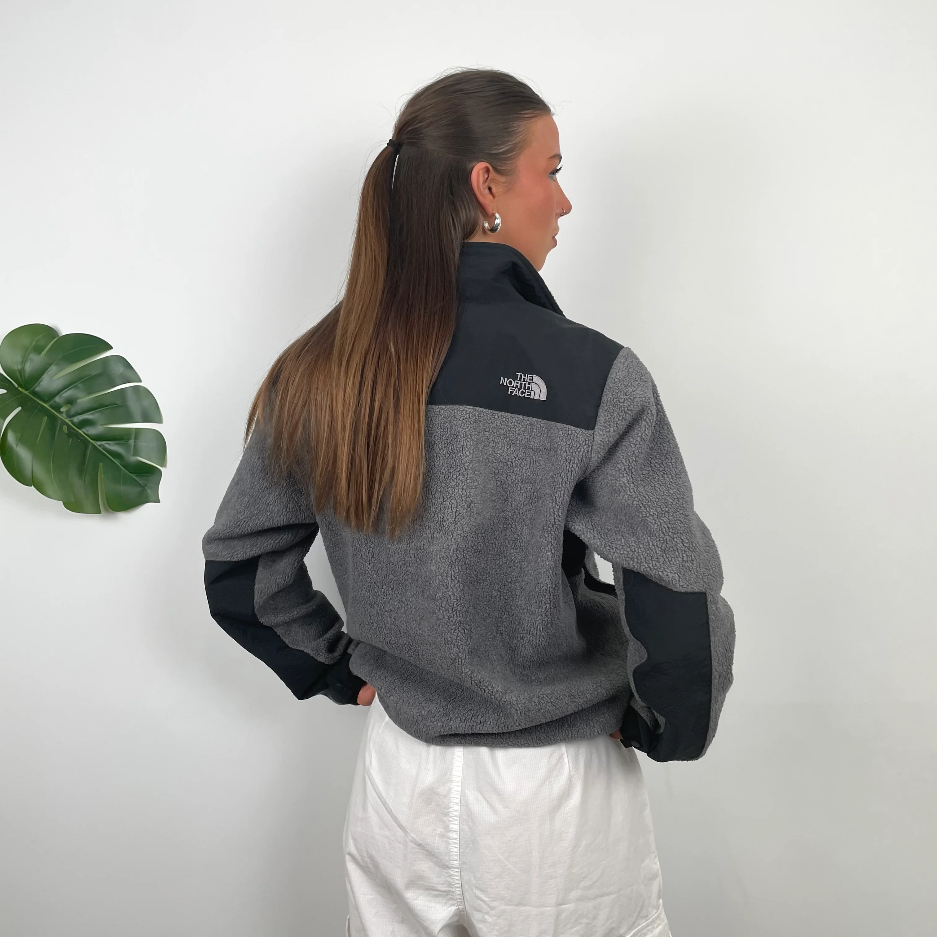 North Face Grey Denali Teddy Bear Fleece Zip Up Jacket (M) - Image 6