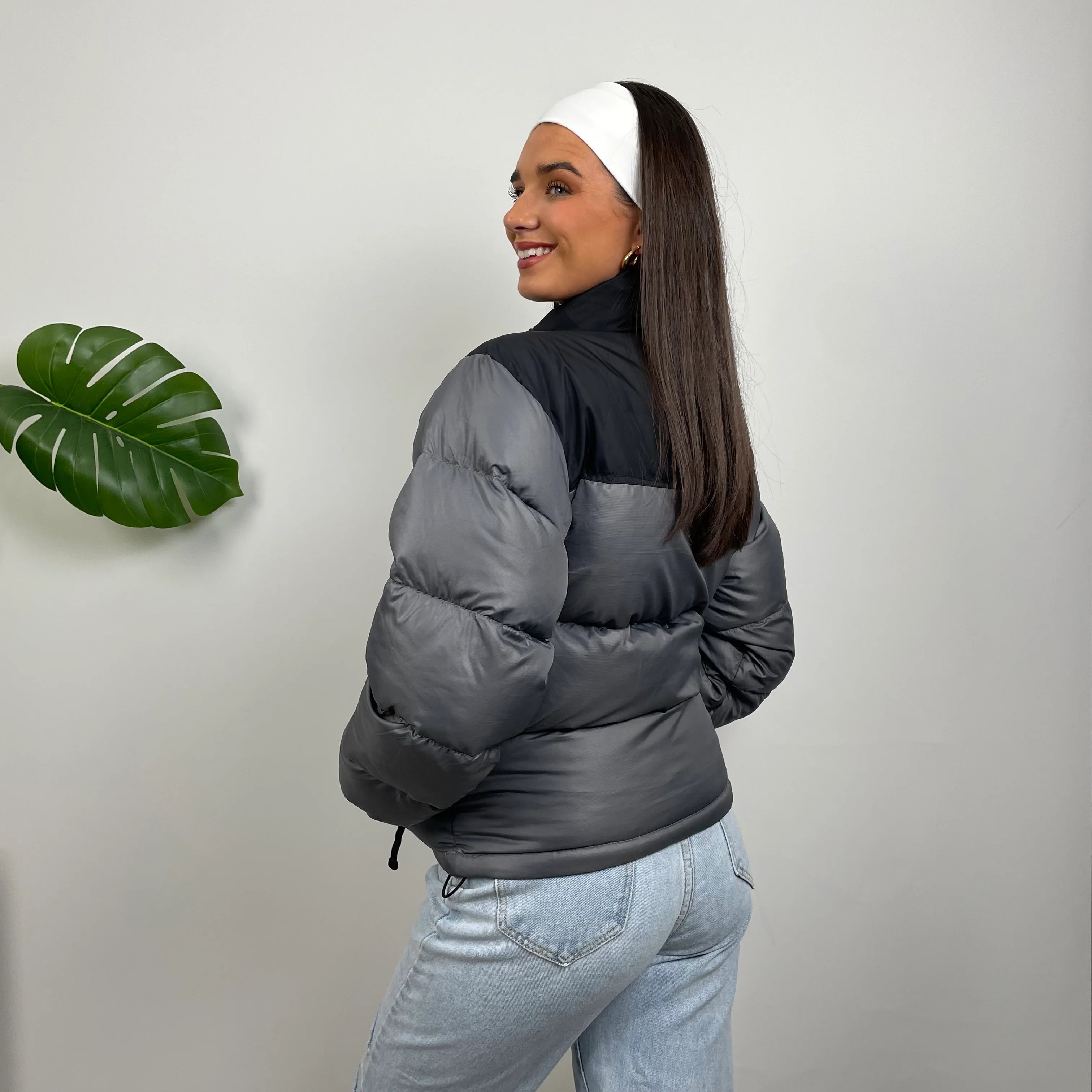 North Face Grey Puffer Jacket (M) - Image 7