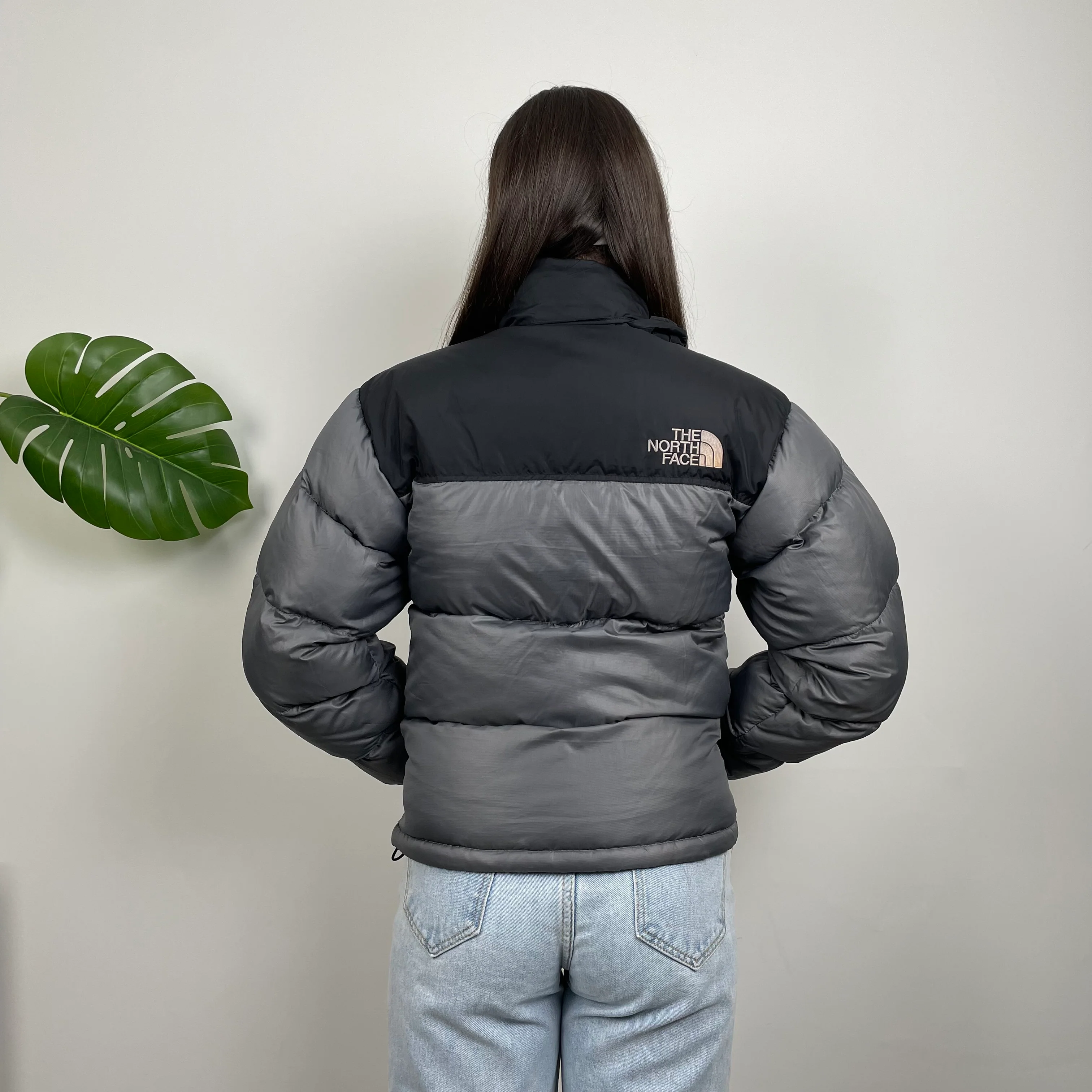 North Face Grey Puffer Jacket (M) - Image 8