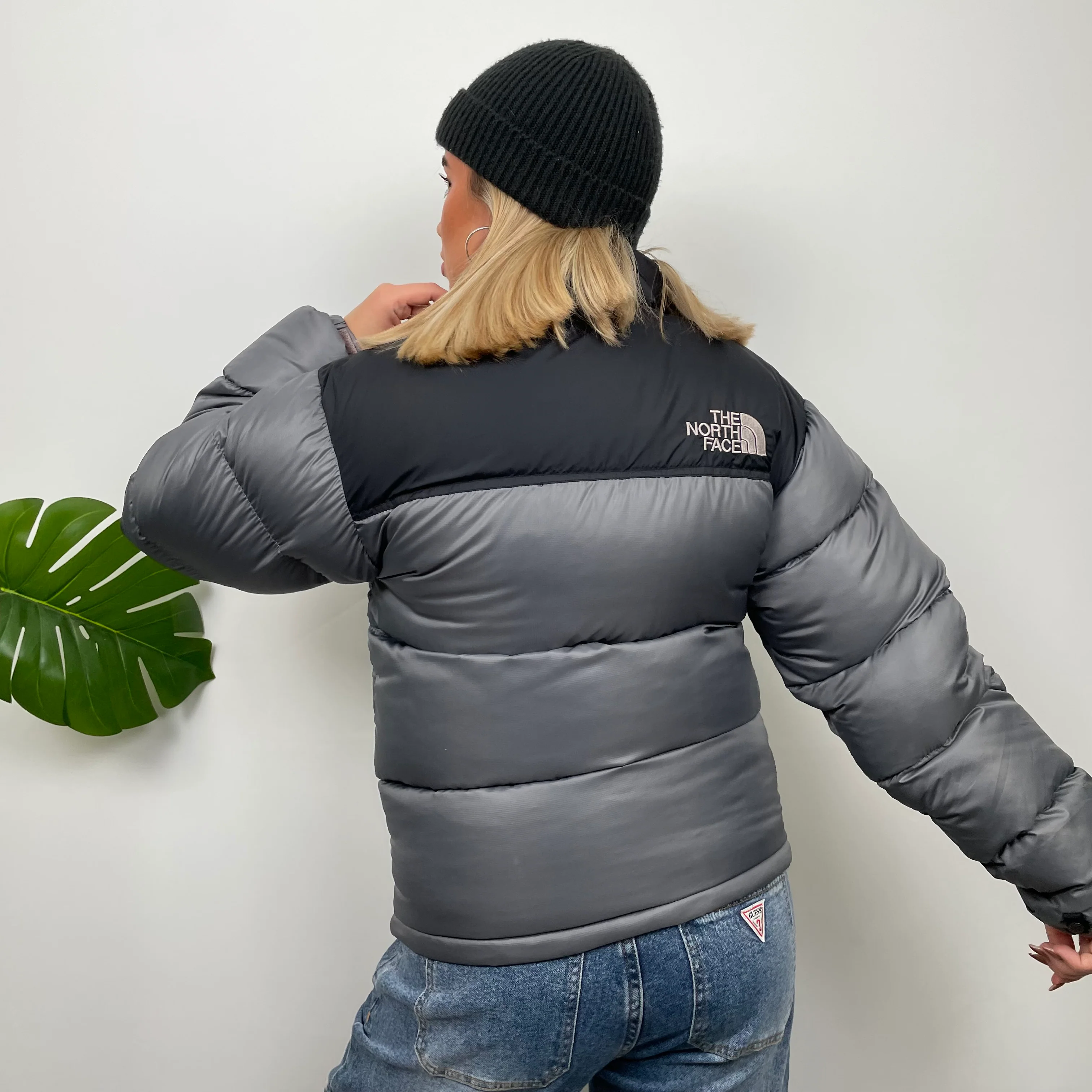 North Face Grey Puffer Jacket (XS) - Image 6