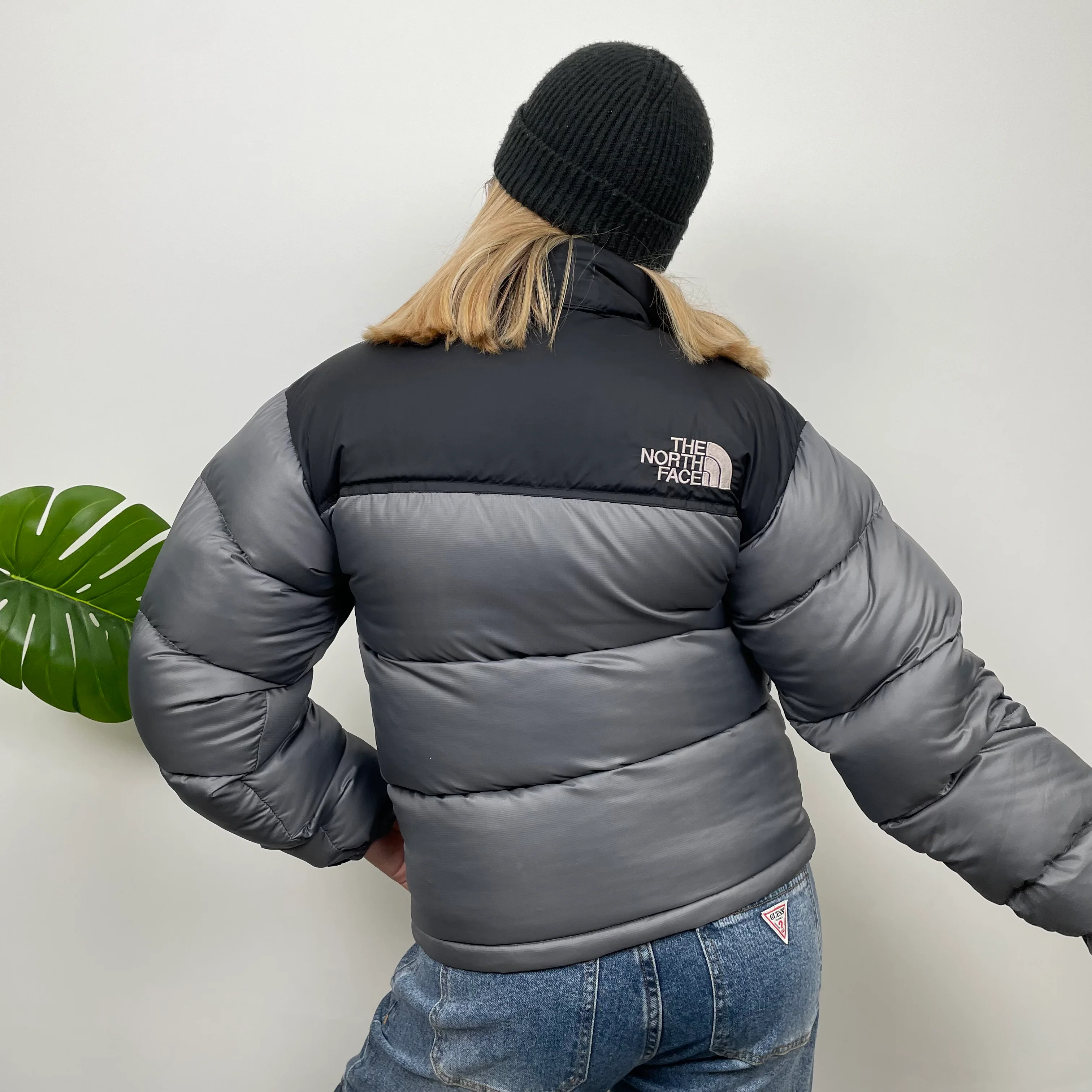 North Face Grey Puffer Jacket (XS) - Image 7