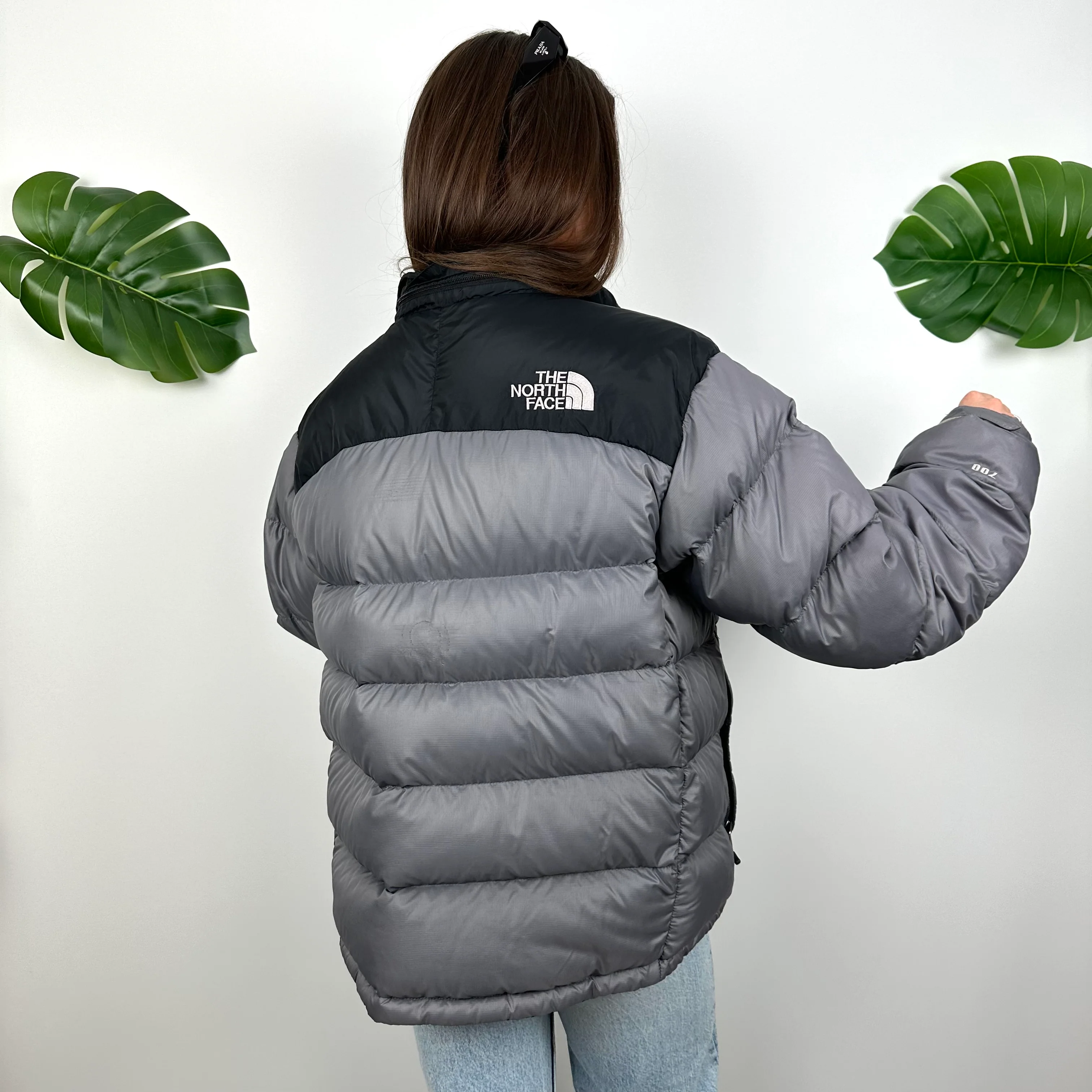 North Face Grey Puffer Jacket (M) - Image 5