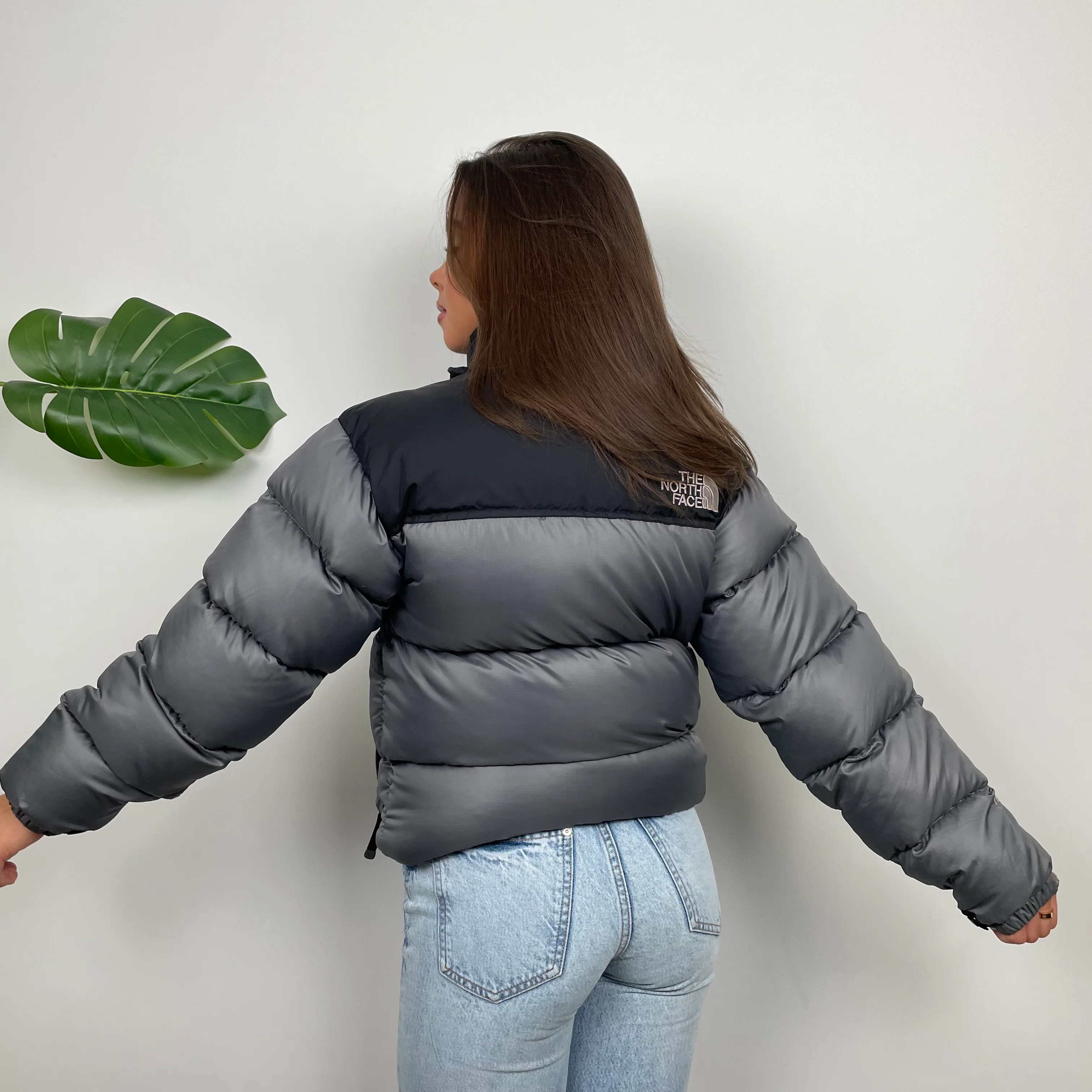 North Face Grey Puffer Jacket (XS) - Image 5