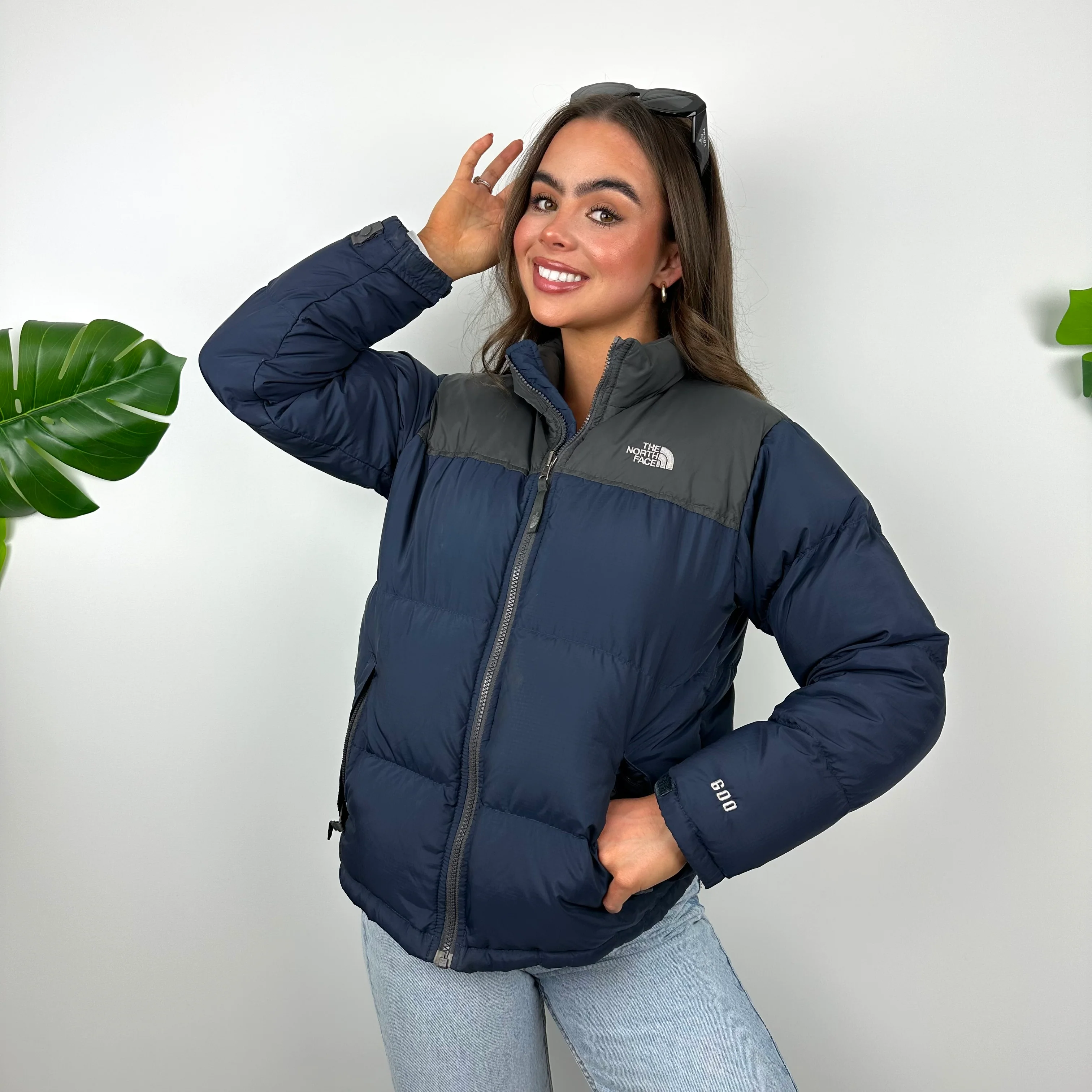 North Face Navy Puffer Jacket (S) - Image 2