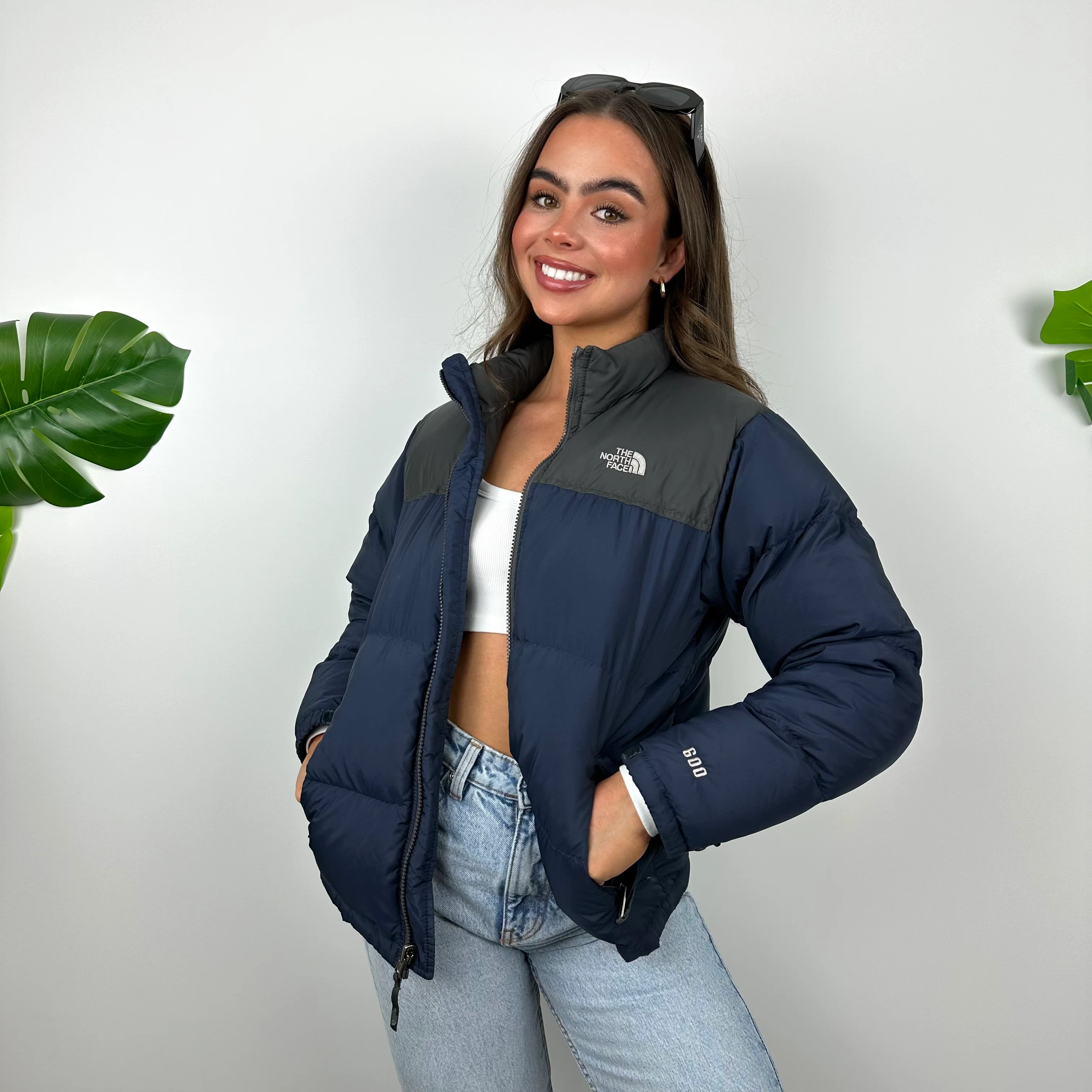 North Face Navy Puffer Jacket (S) - Image 6