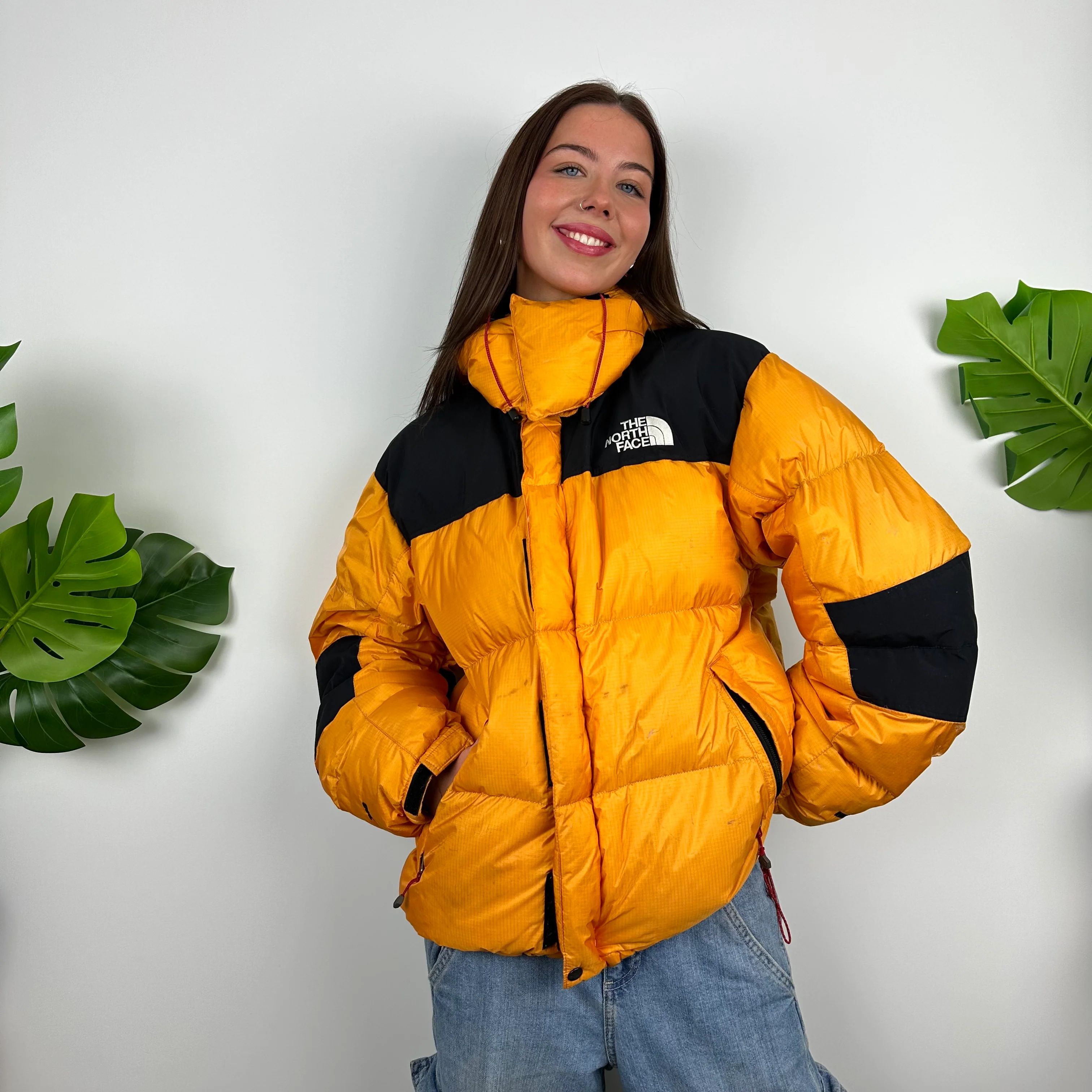 North Face Orange Puffer Jacket (M) - Image 4