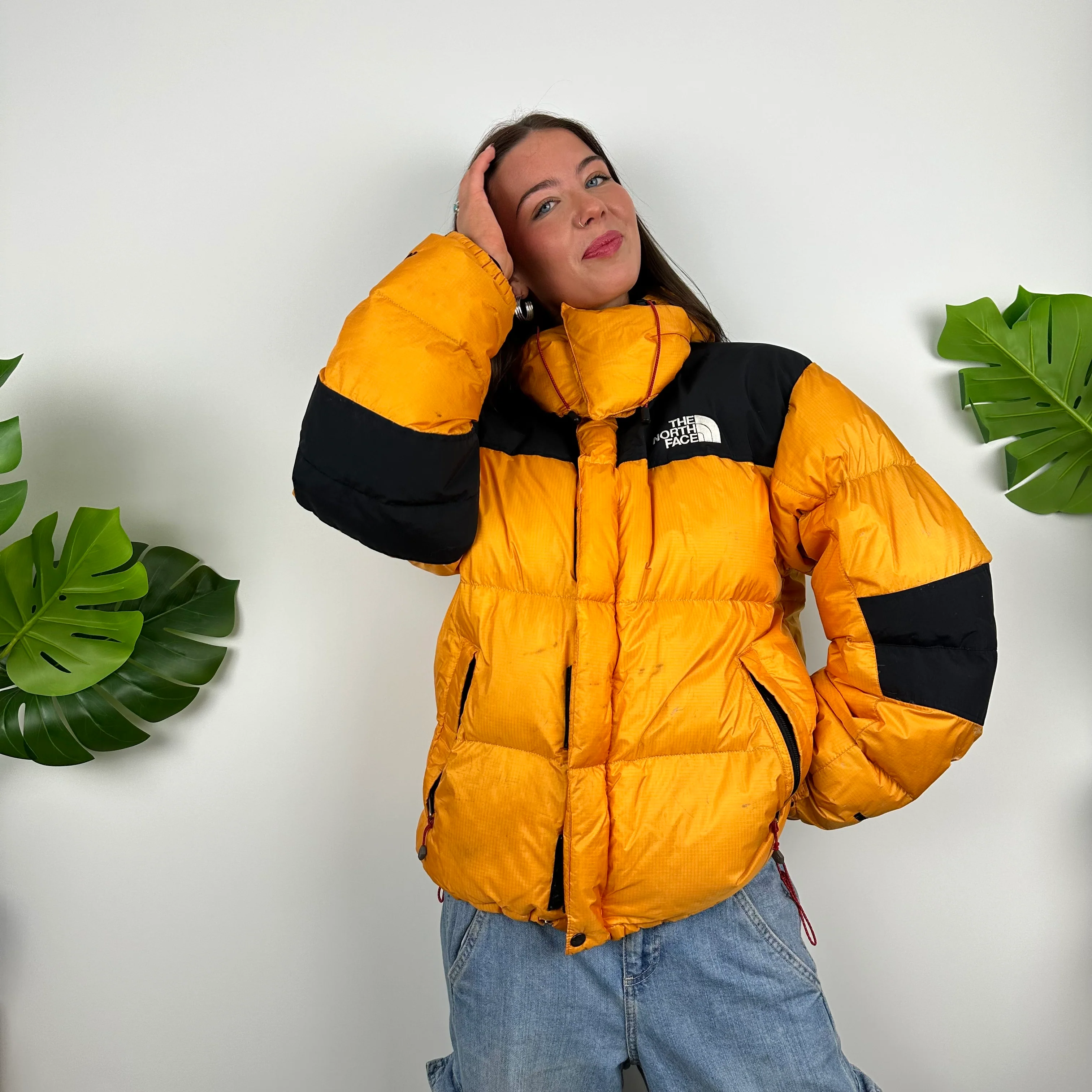 North Face Orange Puffer Jacket (M) - Image 5