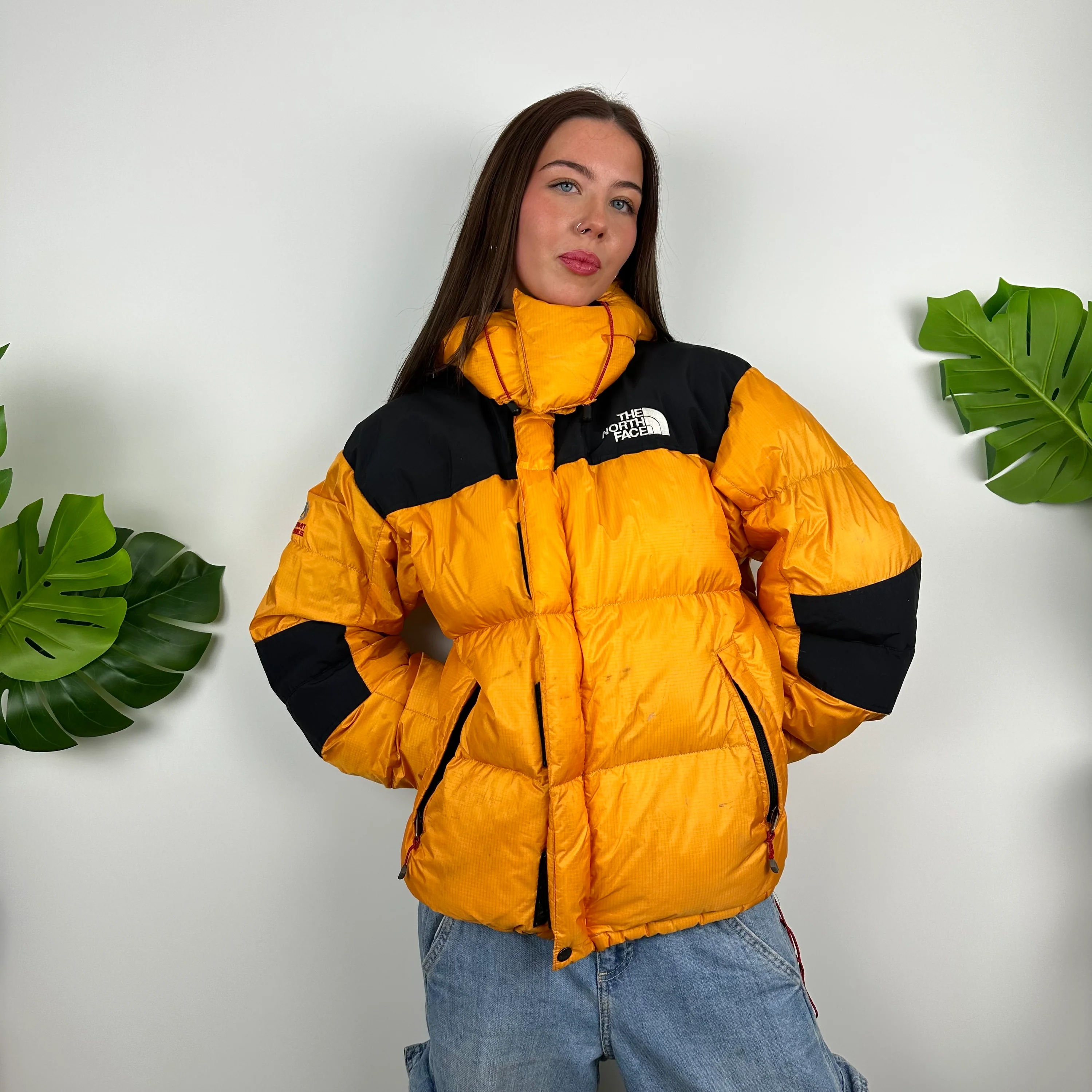 North Face Orange Puffer Jacket (M) - Image 6