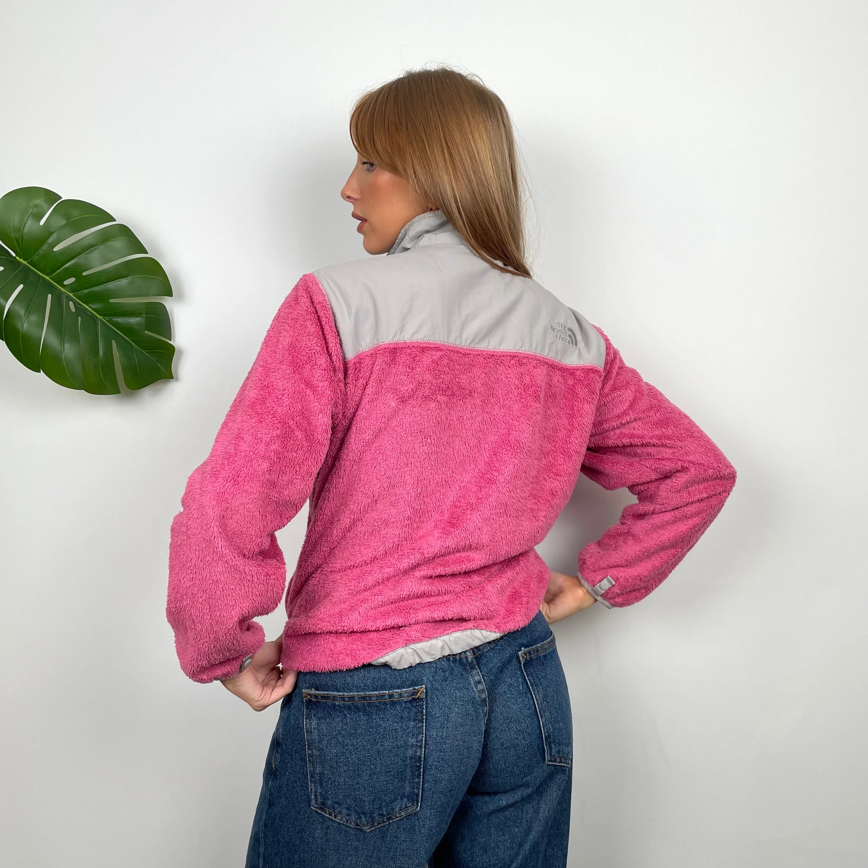 North Face Pink Denali Teddy Bear Fleece Zip Up Jacket (S) - Image 4