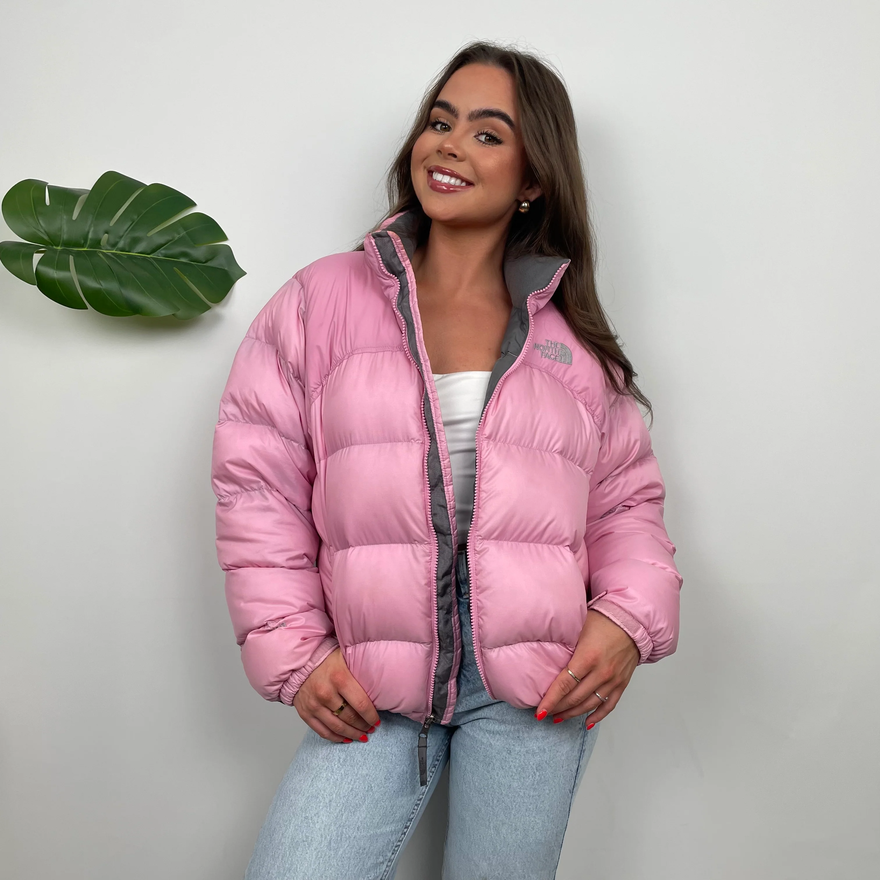 North Face RARE Baby Pink Puffer (M) - Image 3