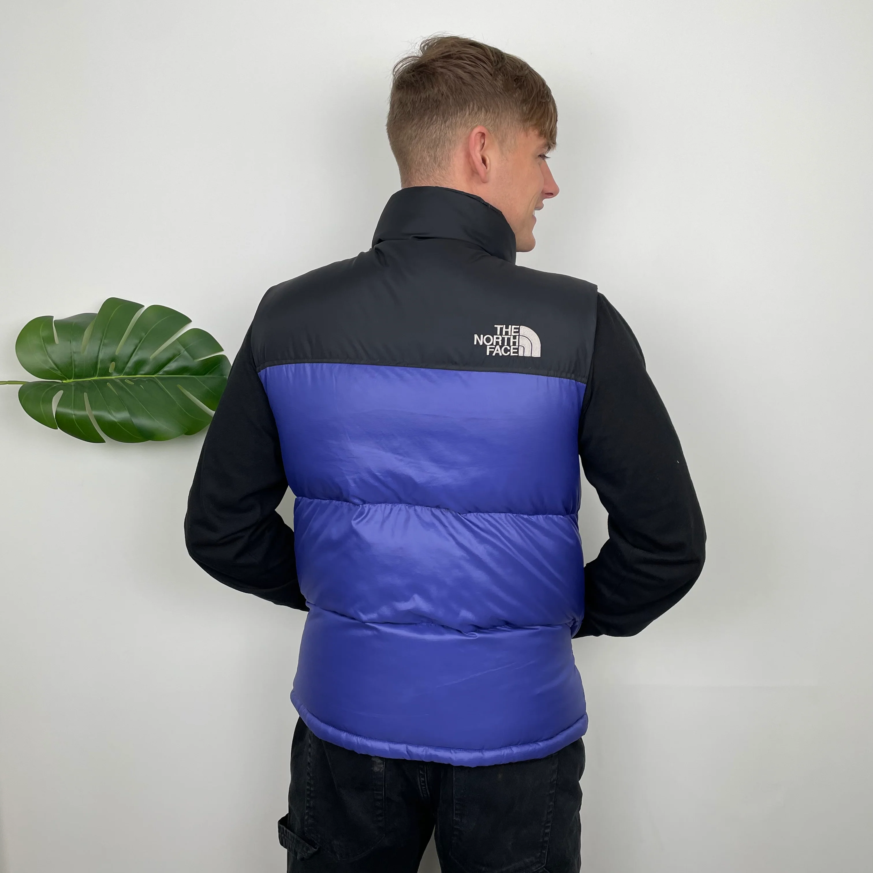 North Face RARE Blue Nuptse 700 Puffer Gilet (M) - Image 7