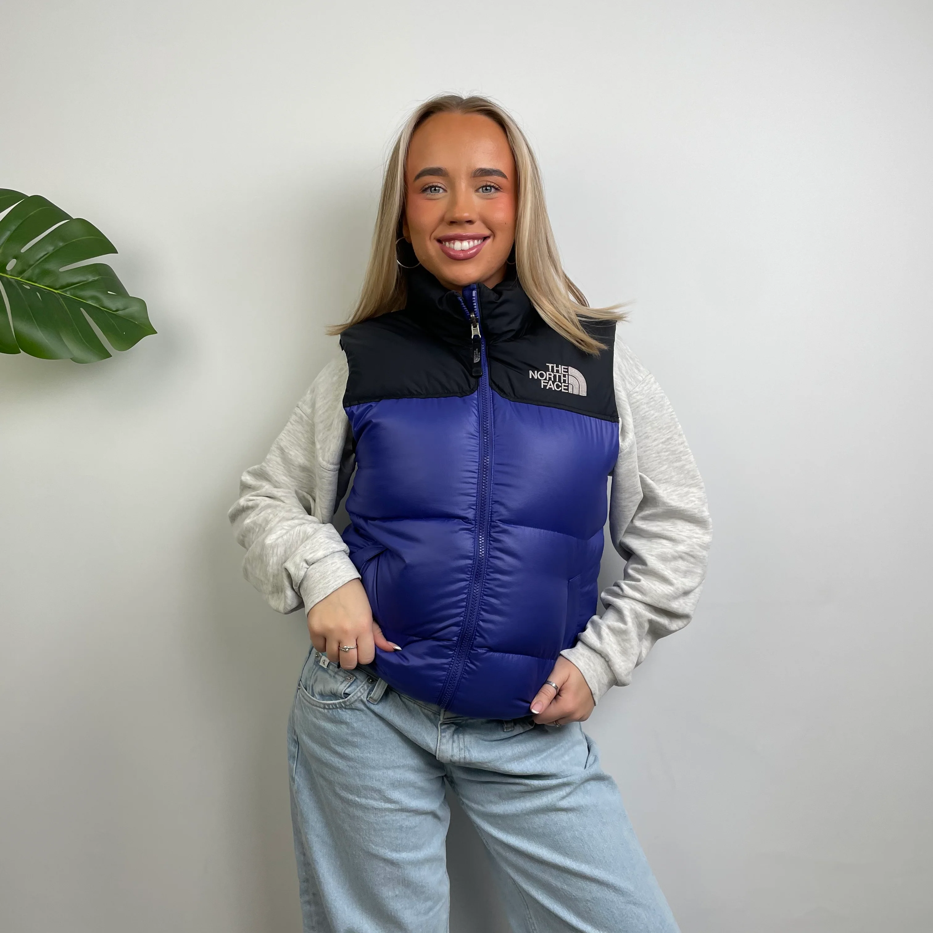 North Face RARE Blue Nuptse 700 Puffer Gilet (S) - Image 6