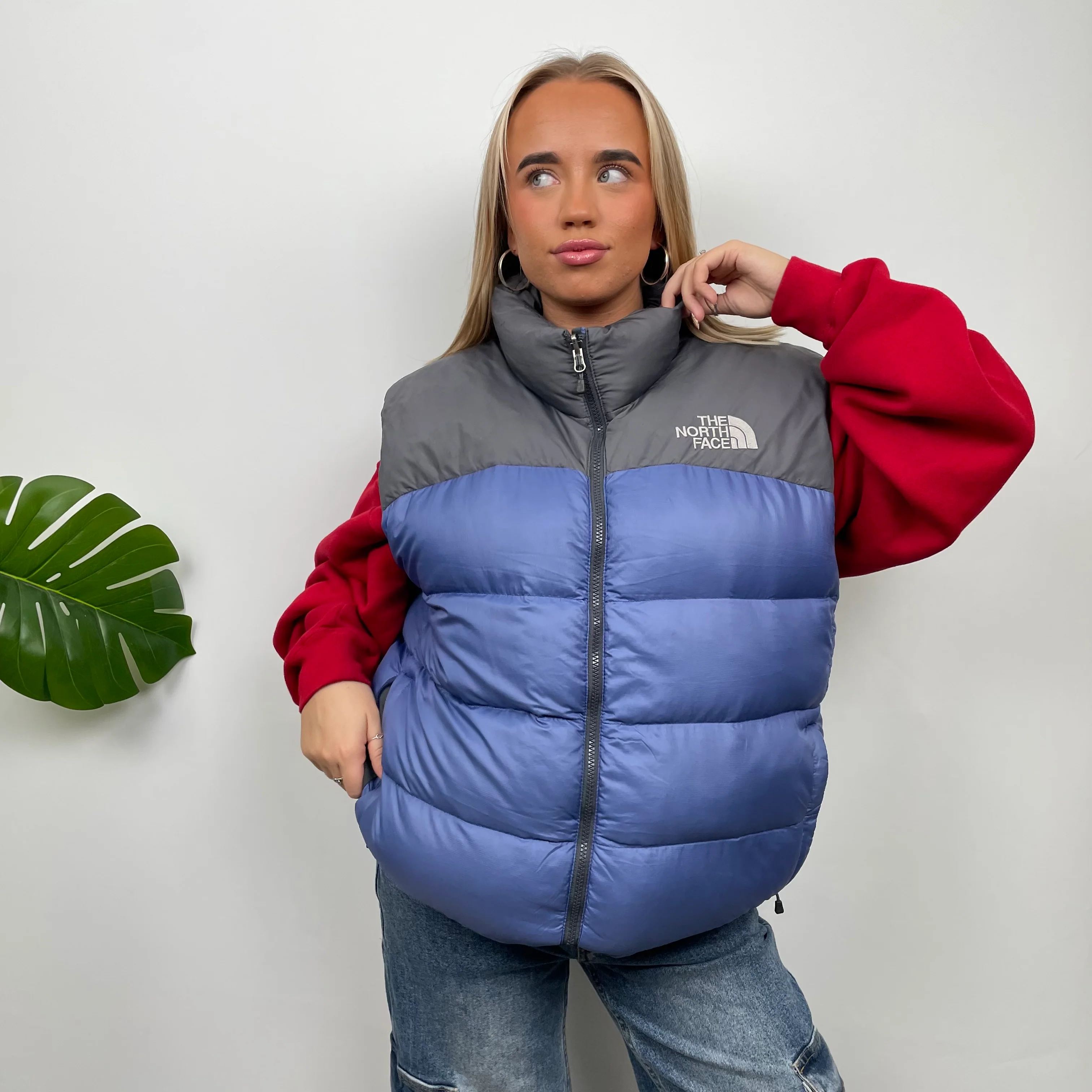 North Face RARE Blue Nuptse 700 Puffer Gilet (XL) - Image 5