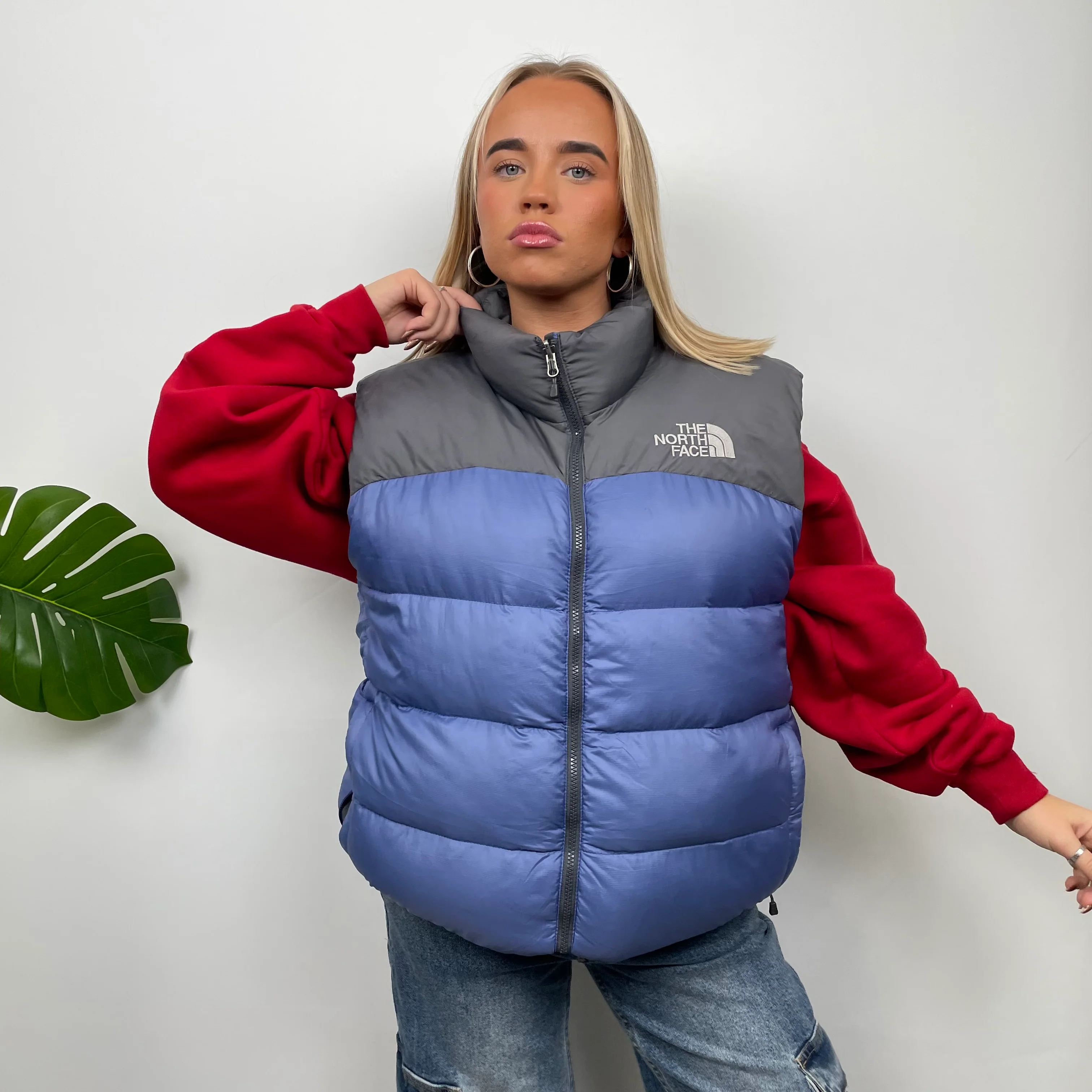 North Face RARE Blue Nuptse 700 Puffer Gilet (XL) - Image 6